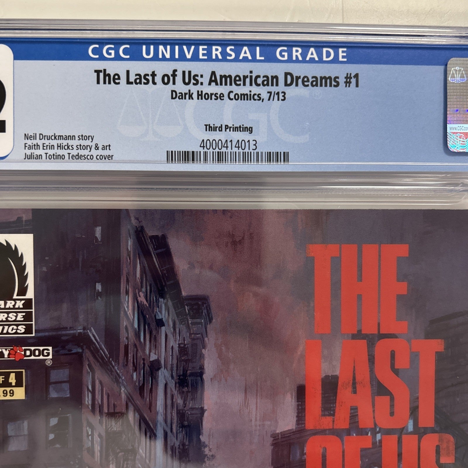 The Last Of Us: American Dreams #1 2013 CGC 9.2 White Pages Third Print4