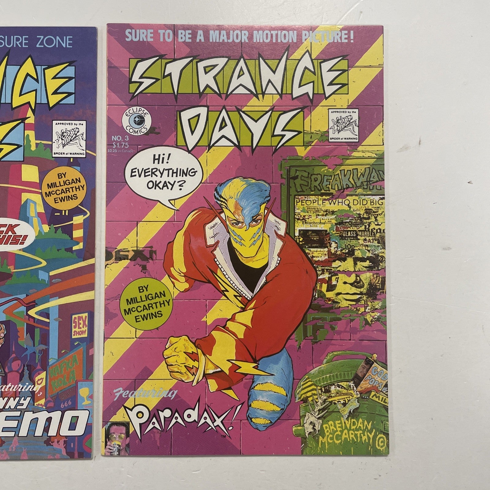 Strange Days #1-#3 1984 Avg. VF Complete Set Eclipse Comics3