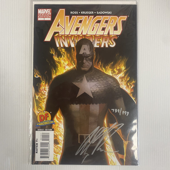 Avengers/Invaders #1 NM+ Alex Ross Signed Dynamic Forces variant 739/9990
