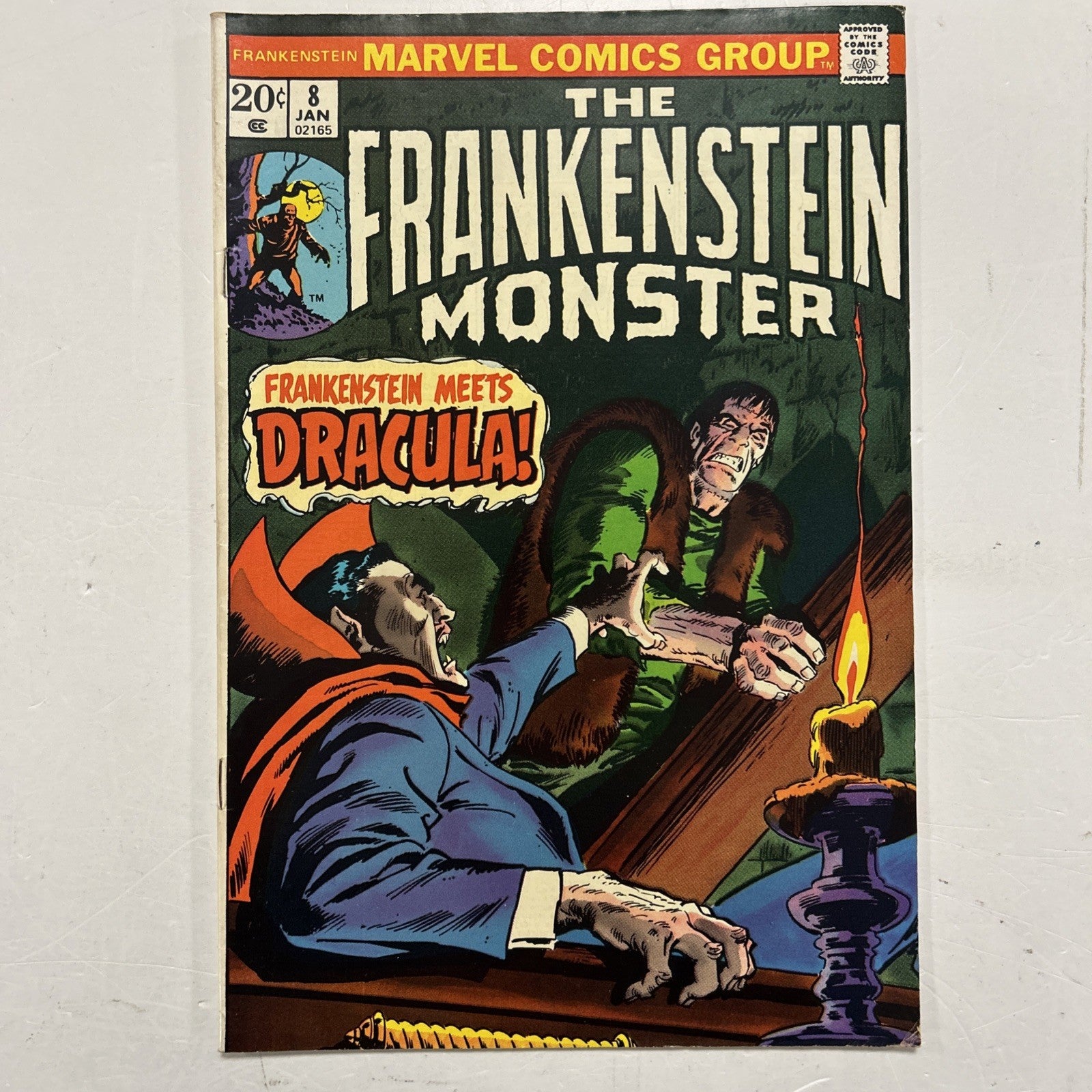 Frankenstein #8 1974 FN First Meeting With Dracula0