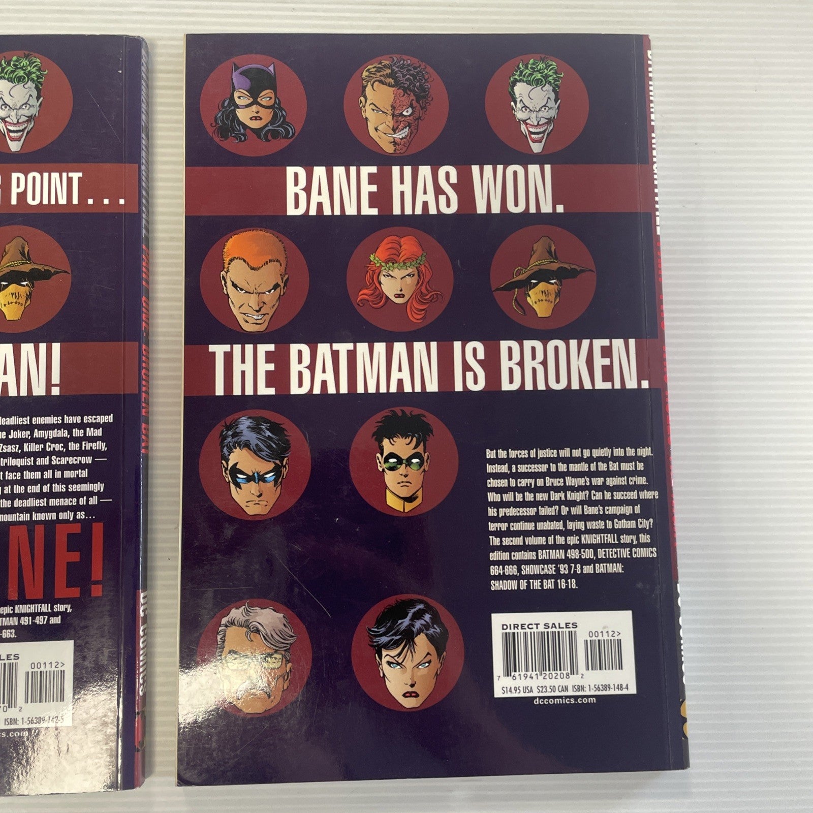Batman Knightfall Vol 1 & 2 2011 Broken Bat & Who Rules the Night TPB Trade Pape6