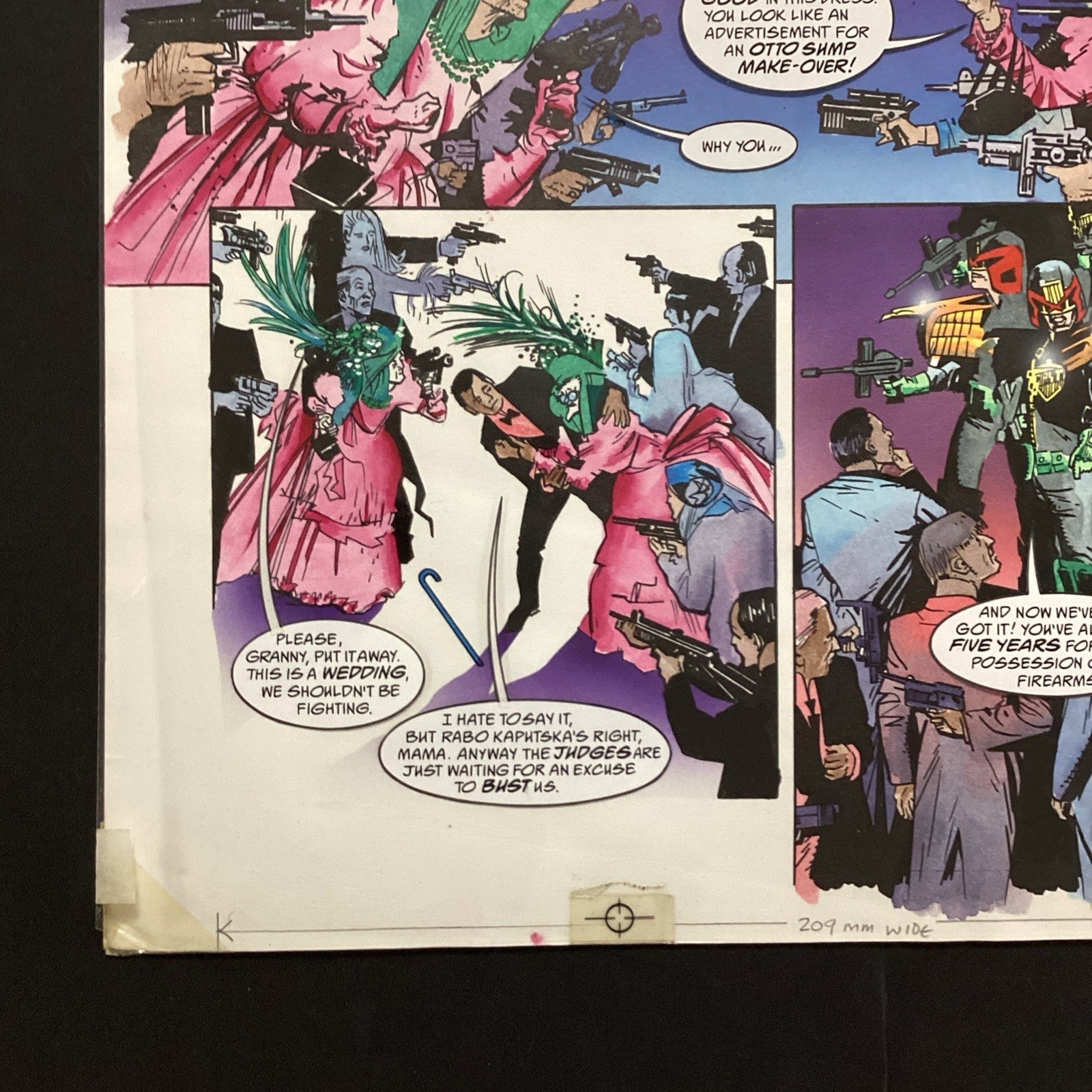 Original Colours Artwork Judge Dredd Megazine #1 Page 2 1995 by Peter B. Smith4