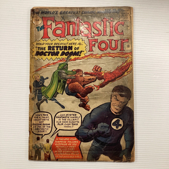 Fantastic Four #10 1963 PR (Poor) Pence Copy **See Description