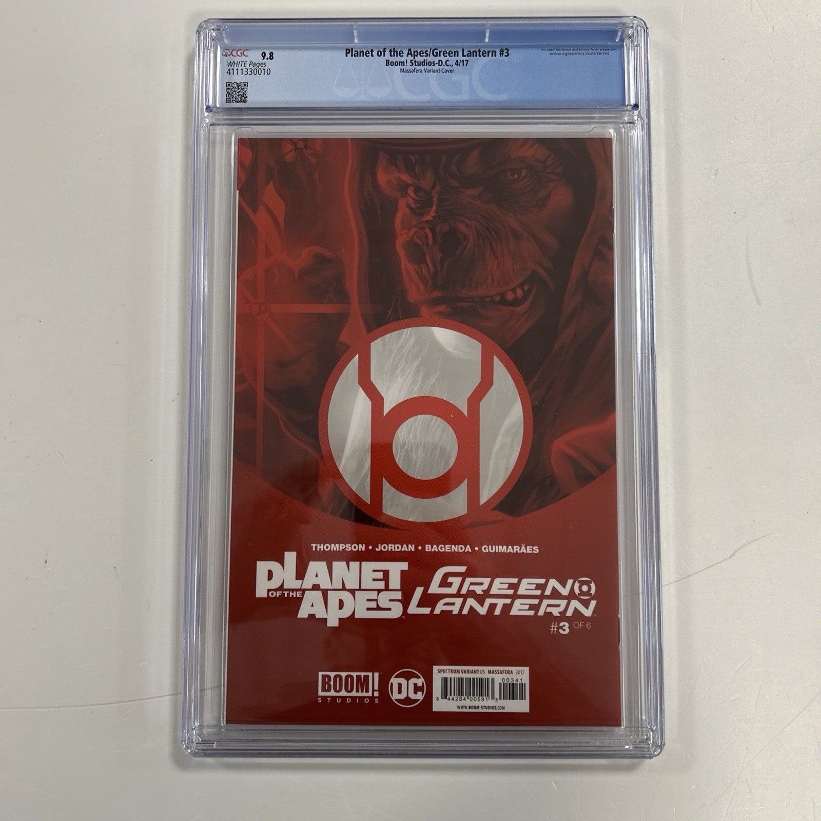 Planet of the Apes/Green Lantern #3 2017 CGC 9.8  Massafera 1:40 Virgin Variant9