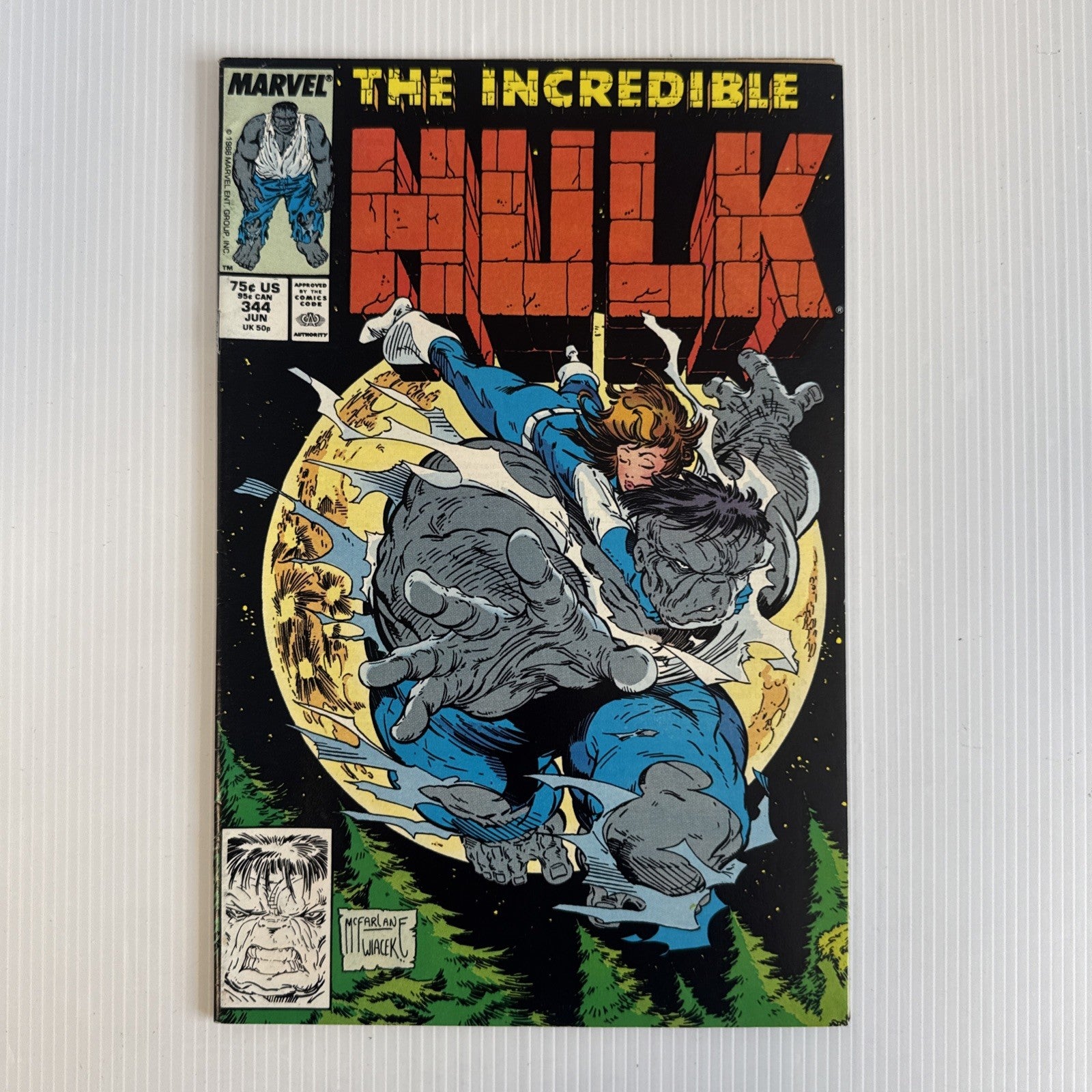 The Incredible Hulk #344 1988 FN Classic Todd McFarlane Cover0