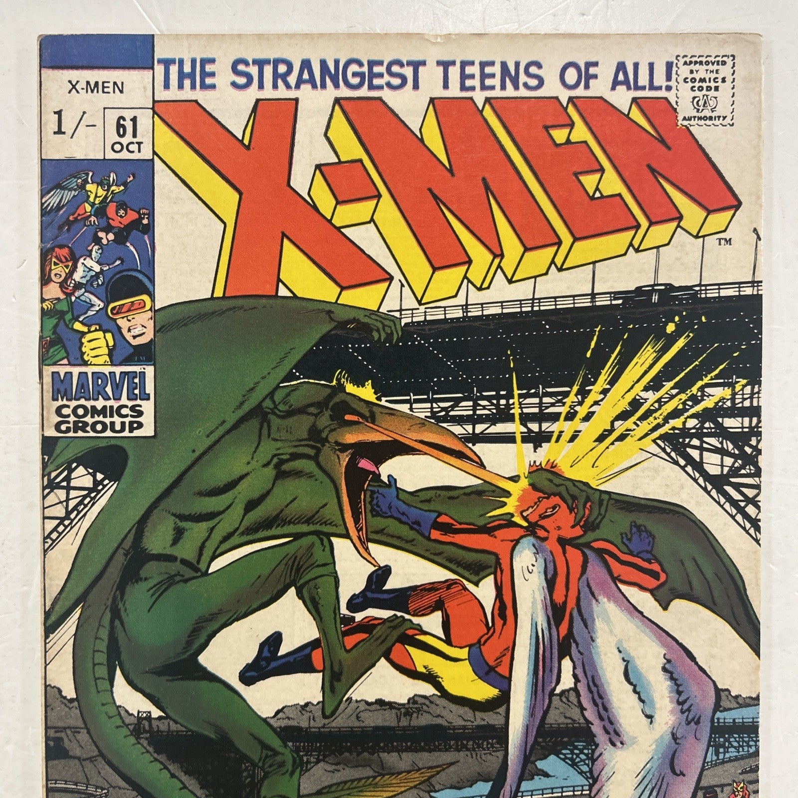 X-Men #61 1969 FN- Pence Copy 2nd Appearance of Sauron Slighly rusted staples1