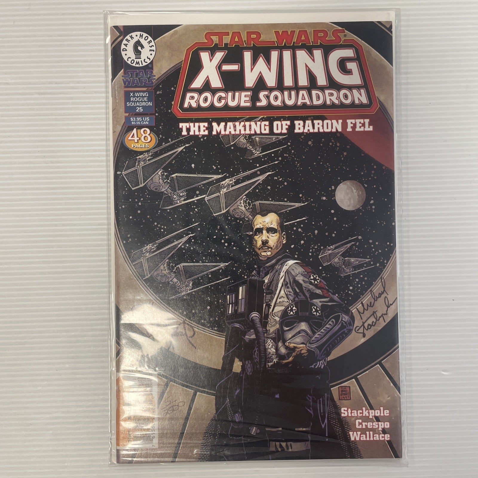 Star Wars: X-Wing - Rogue Squadron #25 1997 Signed Stackpole & Bradstreet DF CoA0