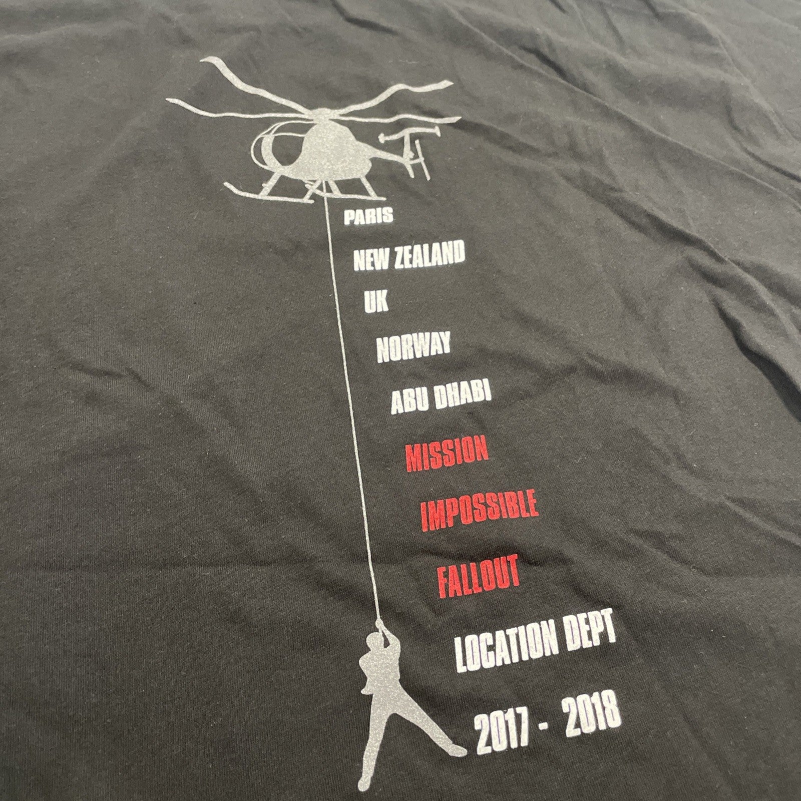 Mission: Impossible Fallout 5 Fallout Location Department Production T-Shirt4