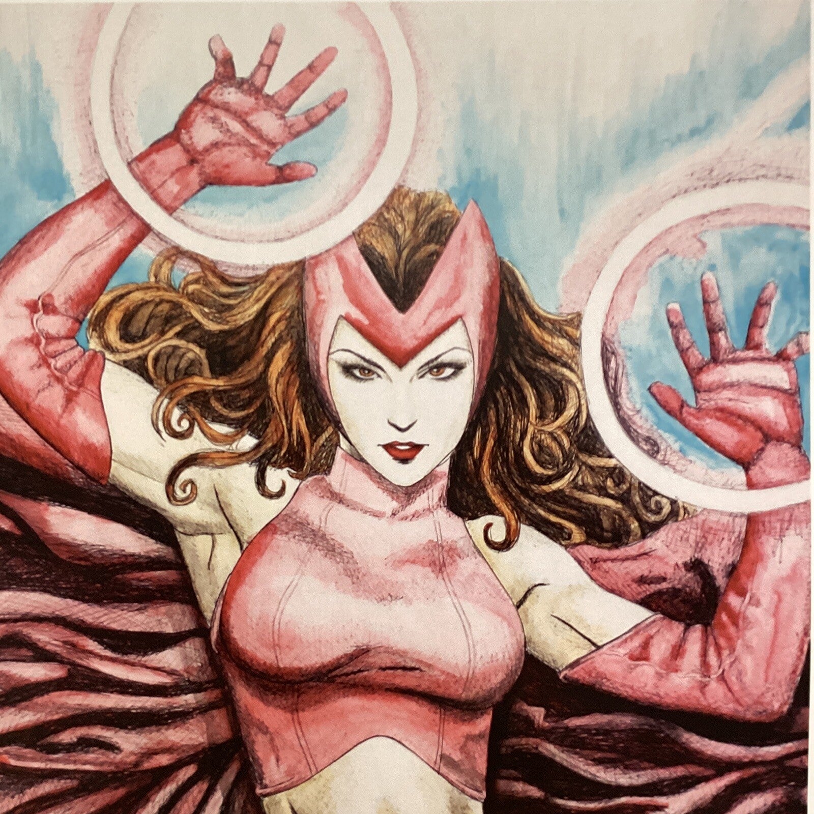 Scarlet Witch Signed Art Print by Becky Knapp3