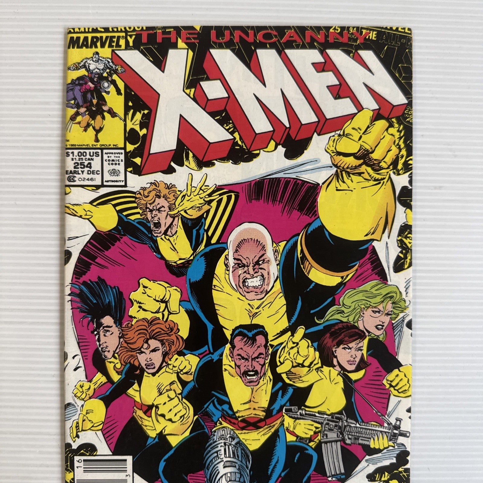 The Uncanny X-Men #254 1989 FN/VF Newsstand  Mark Jewelers MJ Variant1
