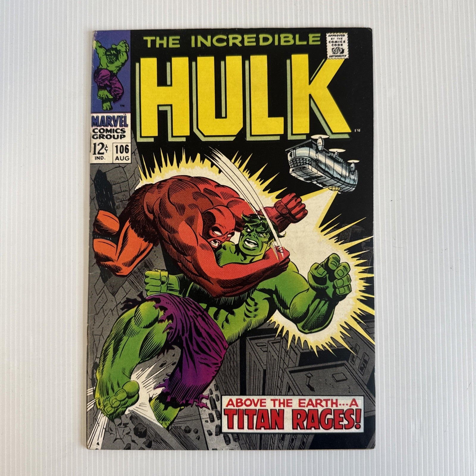 The Incredible Hulk #106 1968 FN0