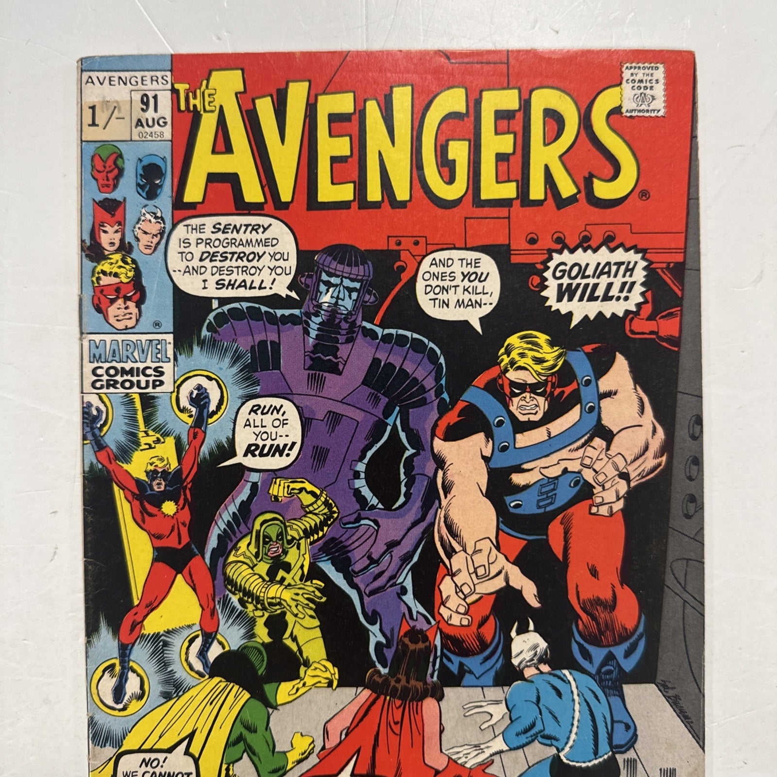 Avengers #91 1971 VG/FN Pecne Copy Kree-Skrull War1