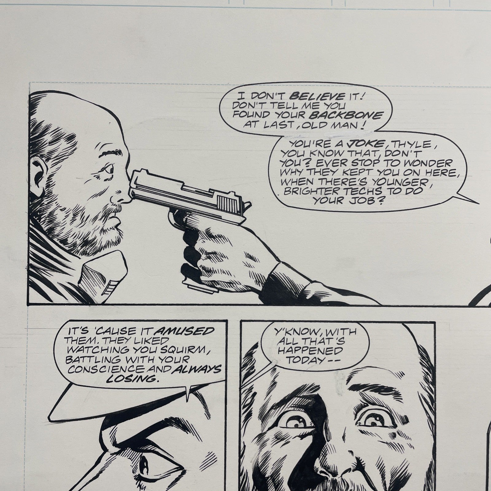 Lee Sullivan Original Art for Marvel's Robocop #13 Page 19 19914