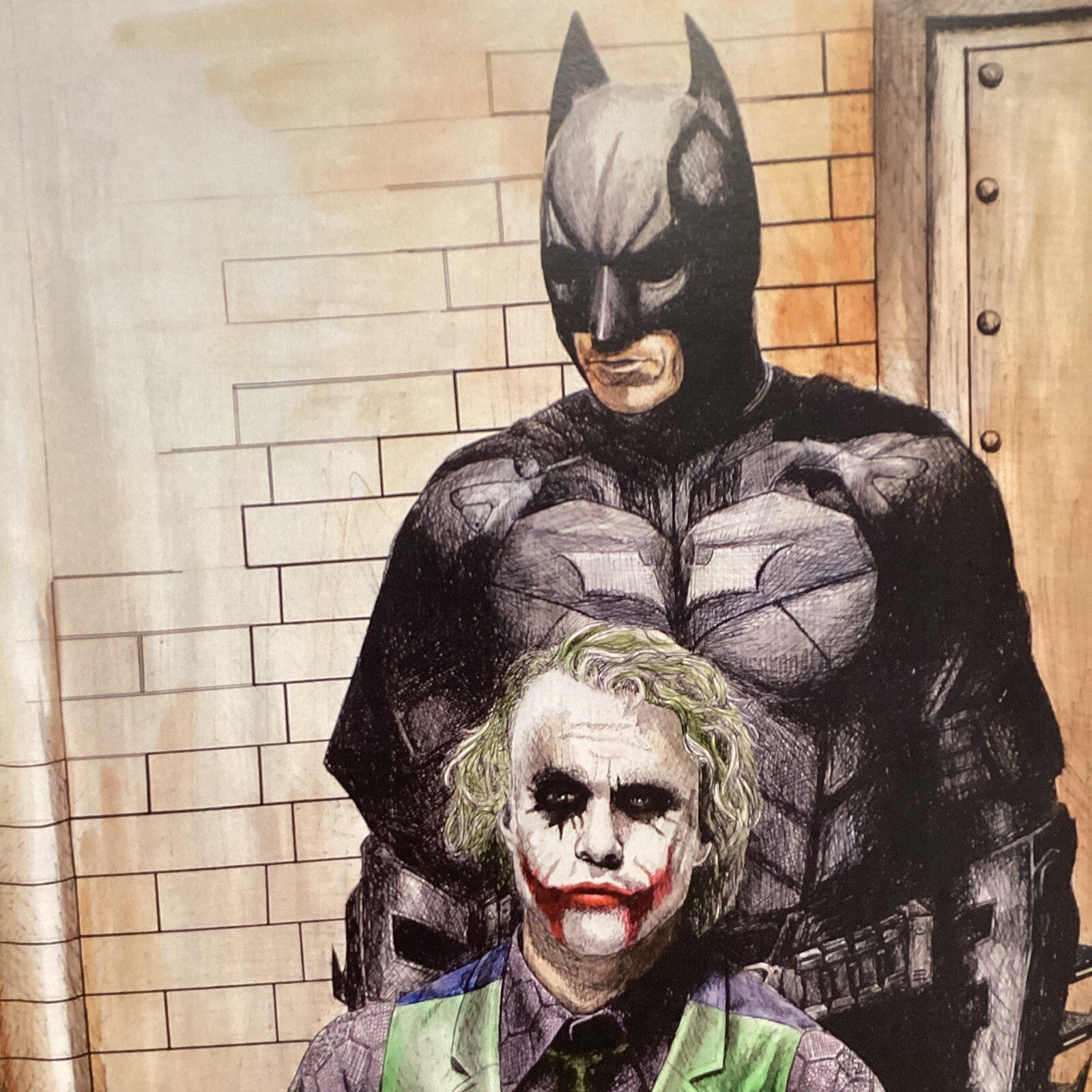 The Dark Knight: Batmans Interrogation Signed Art Print by Becky Knapp4