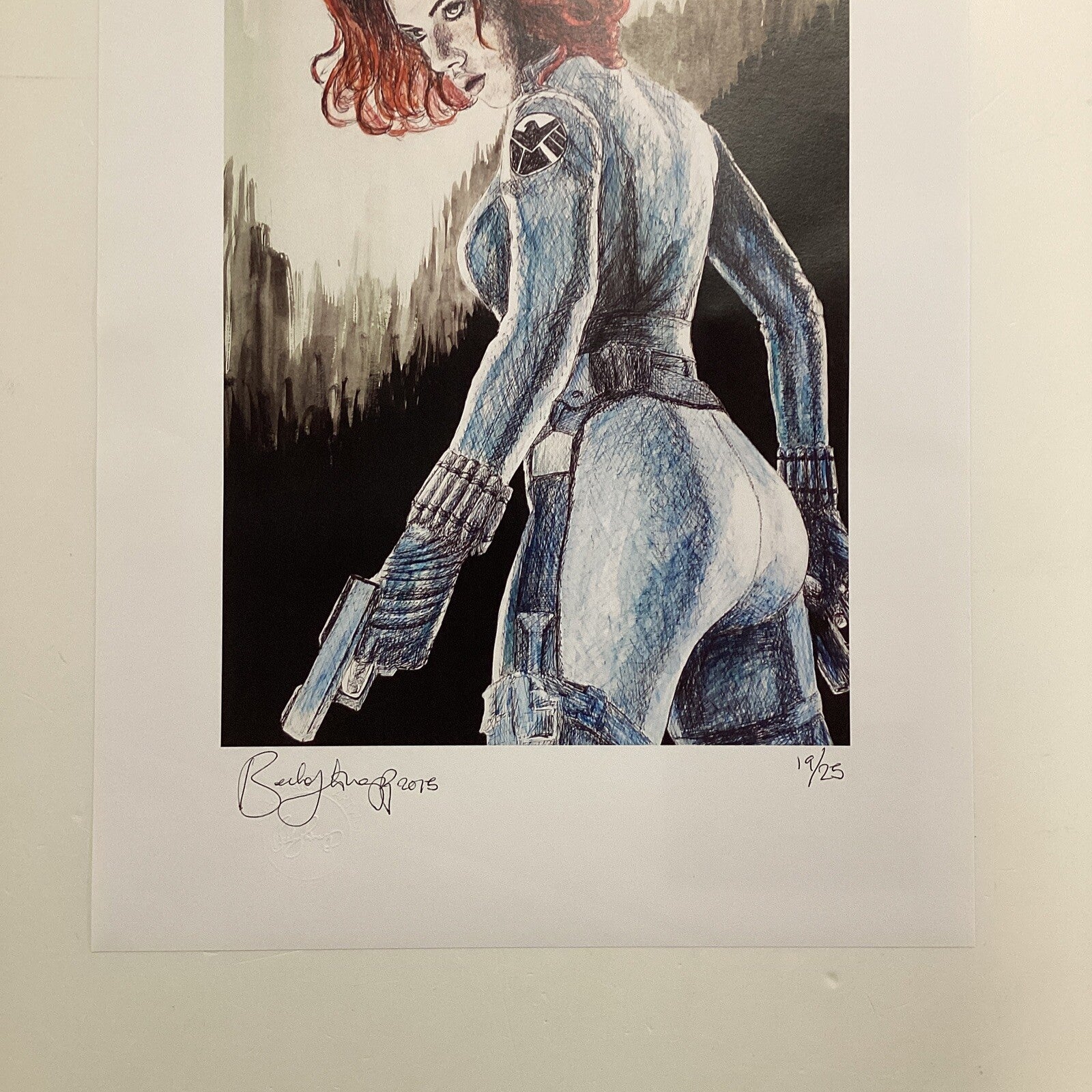 Black Widow Signed Art Print by Becky Knapp3