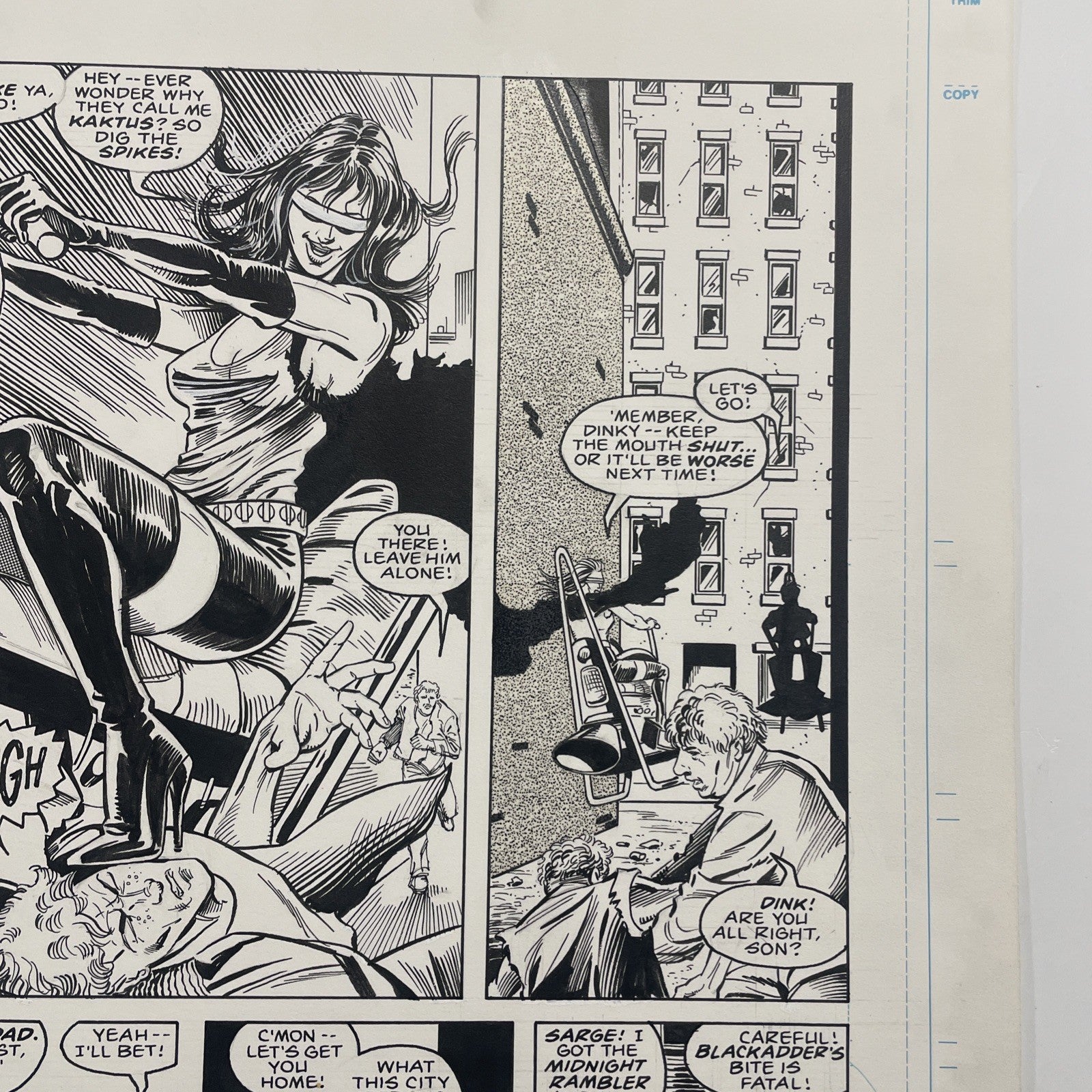 Lee Sullivan Original Art for Marvel's Robocop #9 Page 7 19905