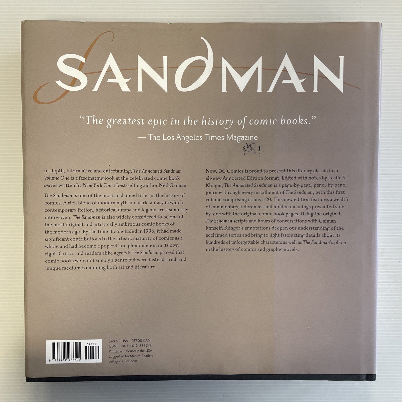 The Annotated Sandman Volume One Issues #1-20 2011 Hardcover6