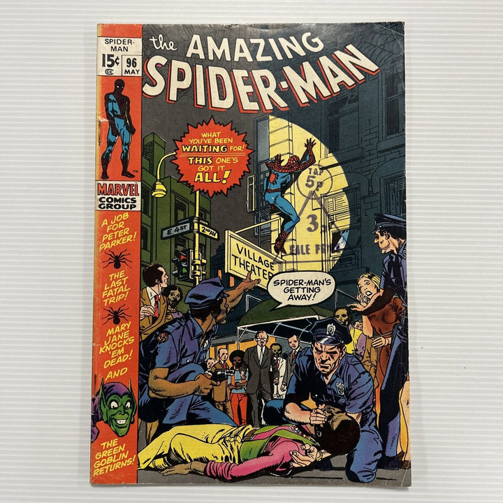 Amazing Spider-man #96 1971 VG No Comics Code Drug Issue Cent Copy **2 stamps on