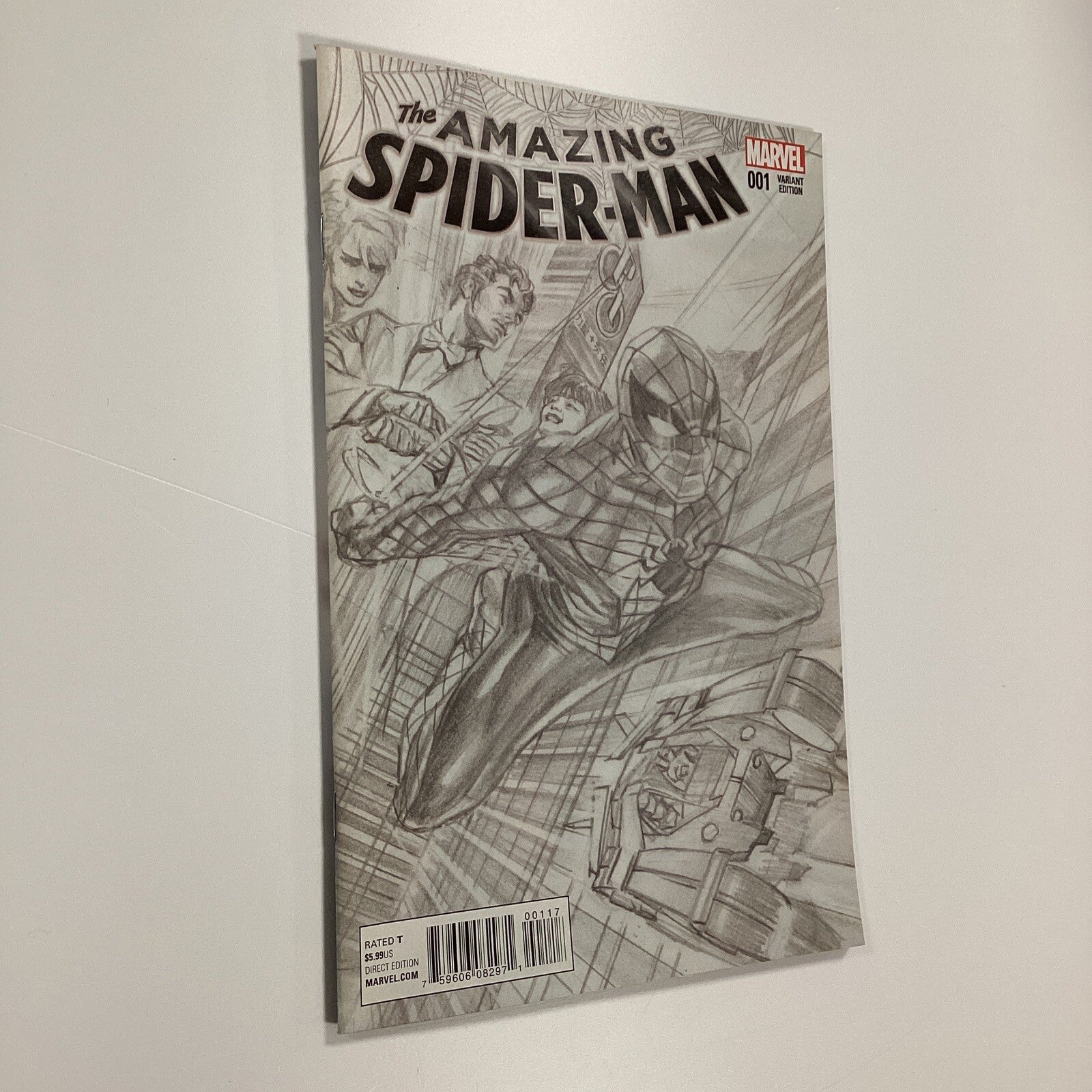 The Amazing Spider-man #1 2015 NM+ Alex Ross 1:100 Sketch Variant3
