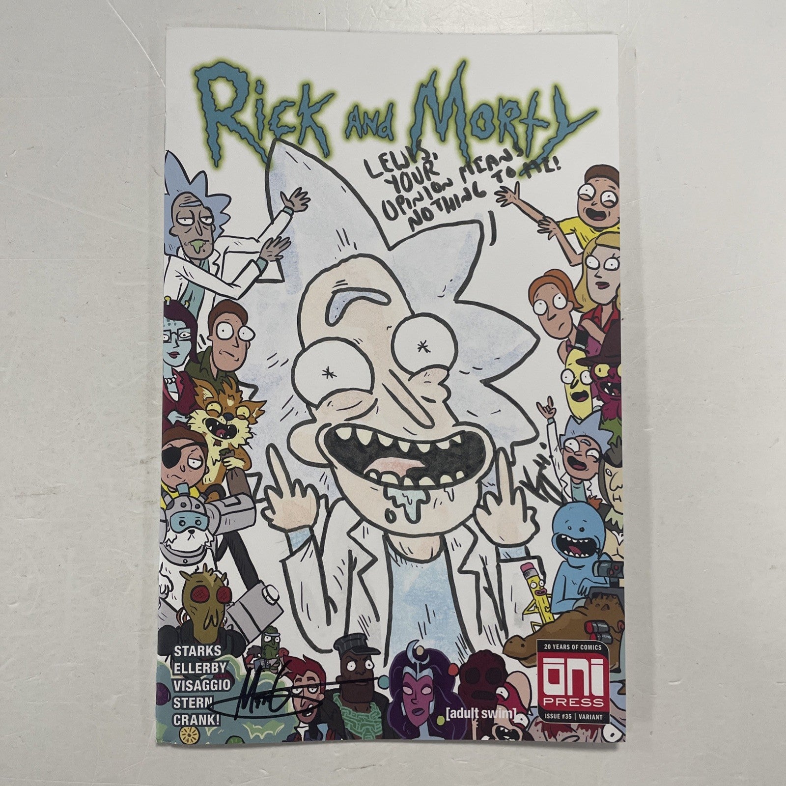 Rick and Morty #35 2018 Signed and Sketched by Starks & Ellerby Variant0
