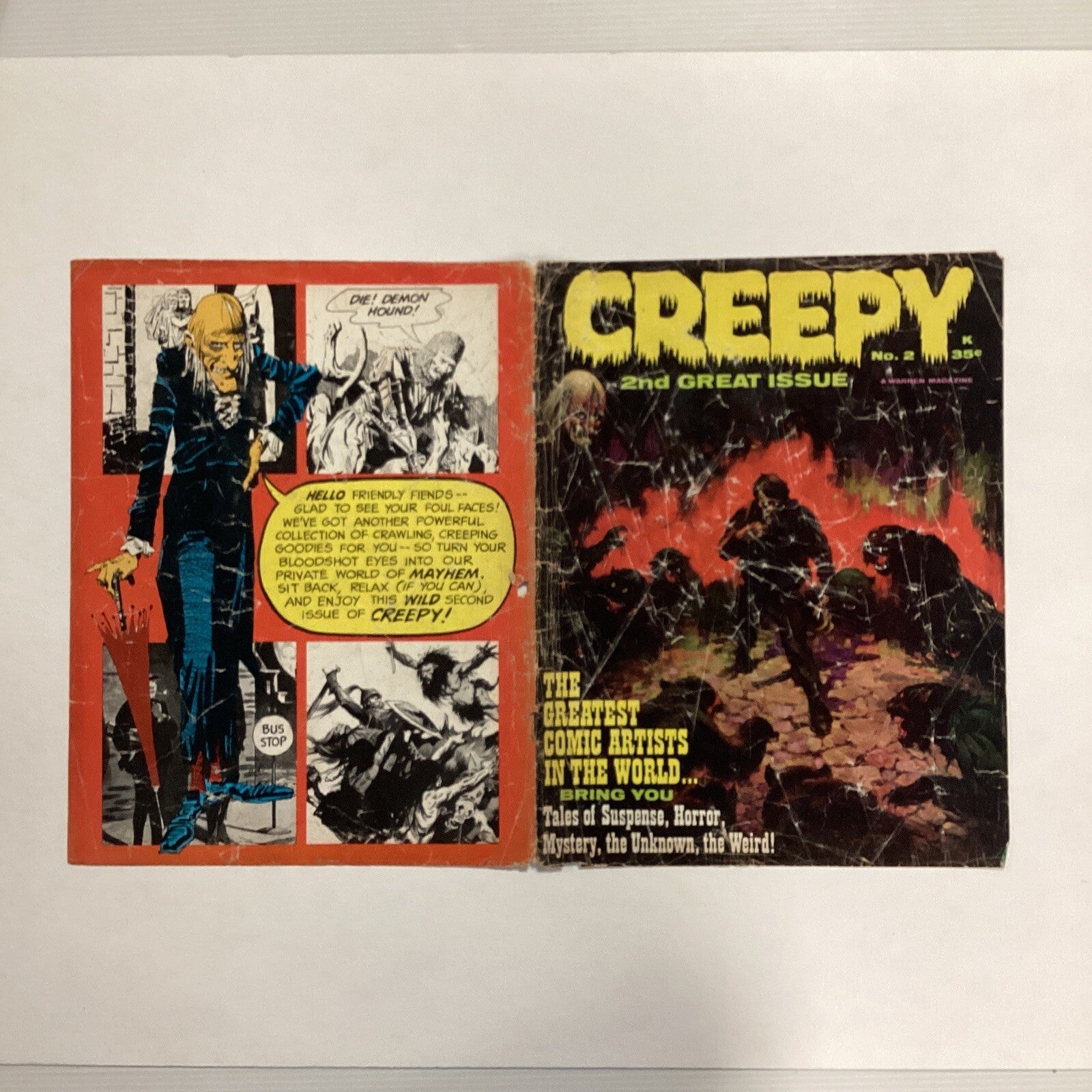 Creepy #2 1965 GD Cover worn and detached, pen marks on first page.Warren Horror15