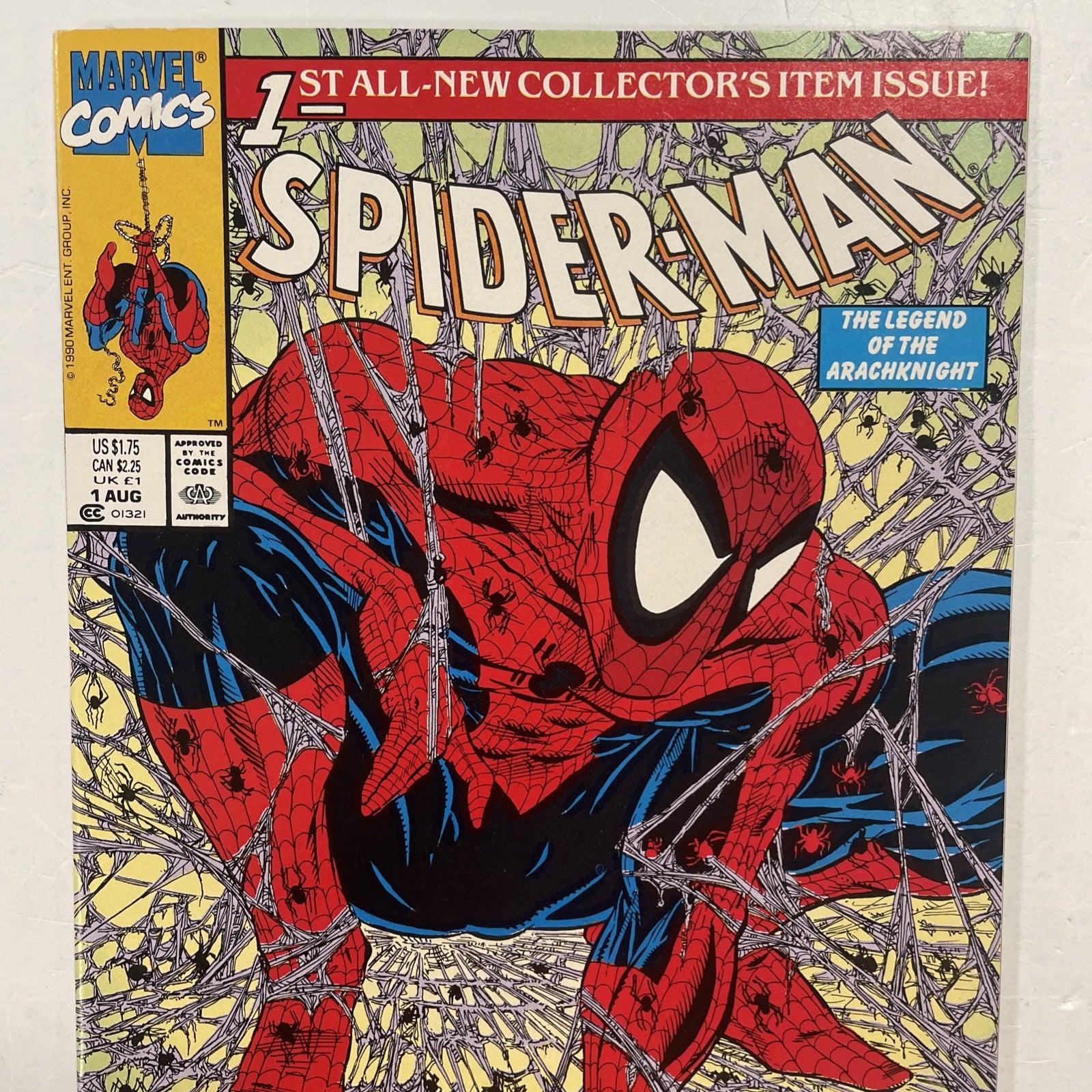 Spider-Man #1 1990 VF/NM Grey Web Todd McFarlane2