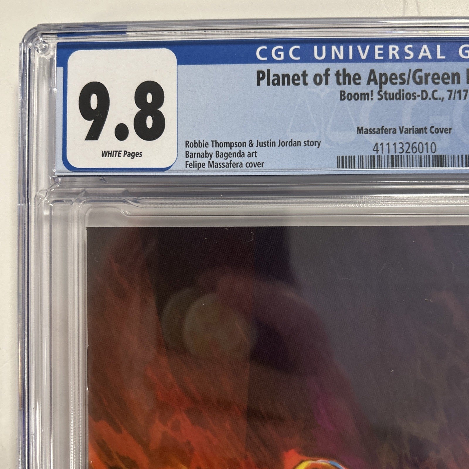 Planet of the Apes/Green Lantern #6 2017 CGC 9.8 Massafera 1:40 Virgin Variant3