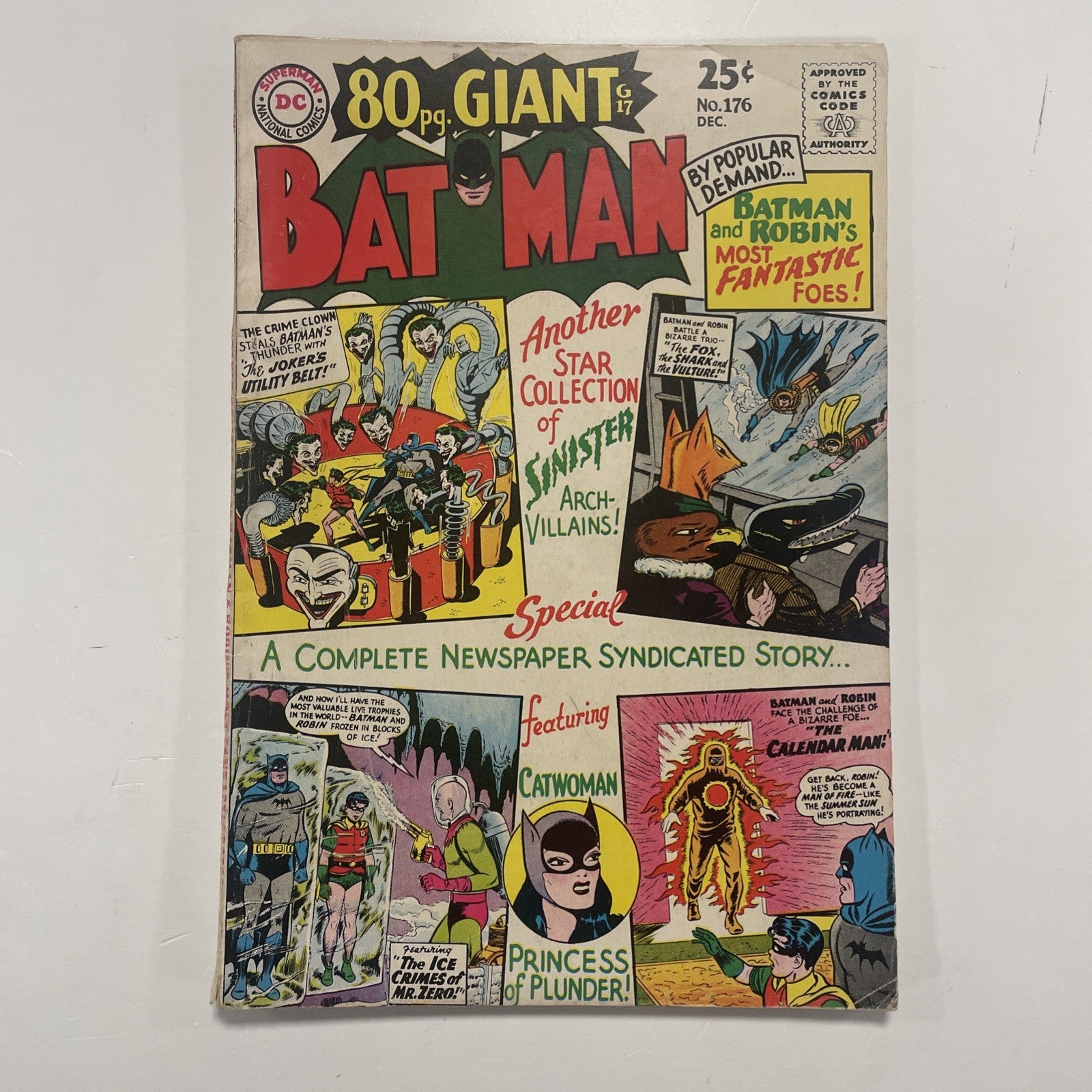 Batman #176 1965 FN- 80pg Giant Pence Stamp0