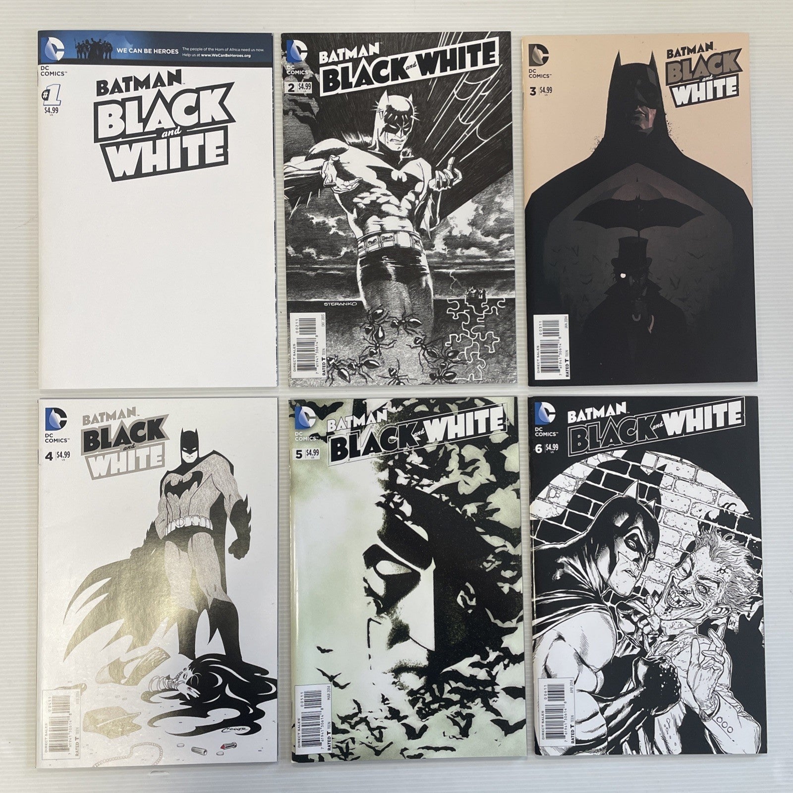 Batman Black & White #1-6 2020 NM Complete Set **#1 blank/sketch variant0