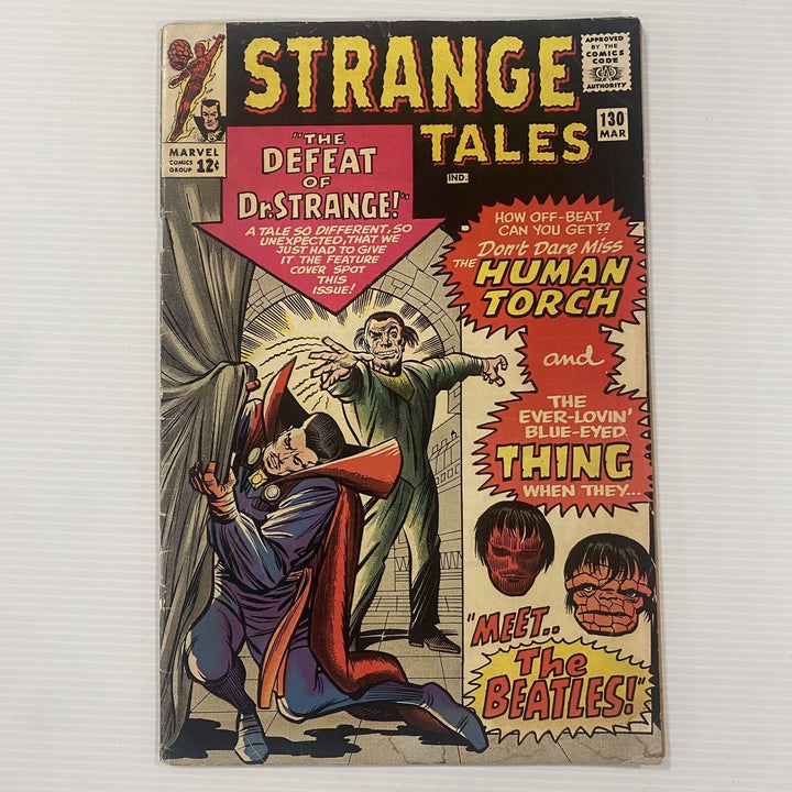 Strange Tales #130 1965 VG Cent Copy Beatles Appearance