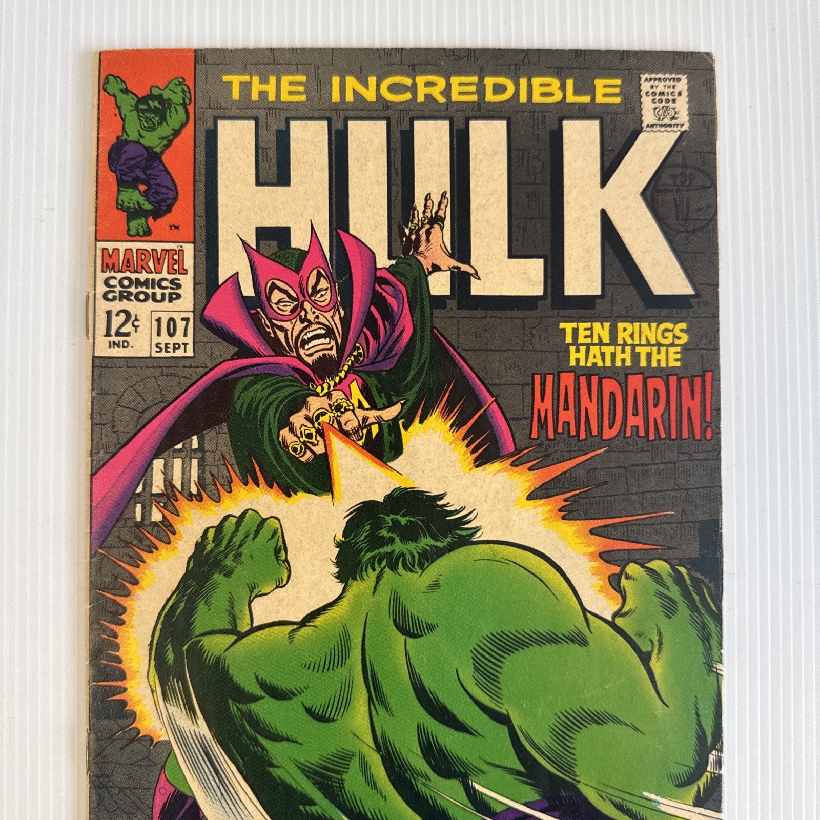 The Incredible Hulk #107 1968 FN- Pence Stamp1