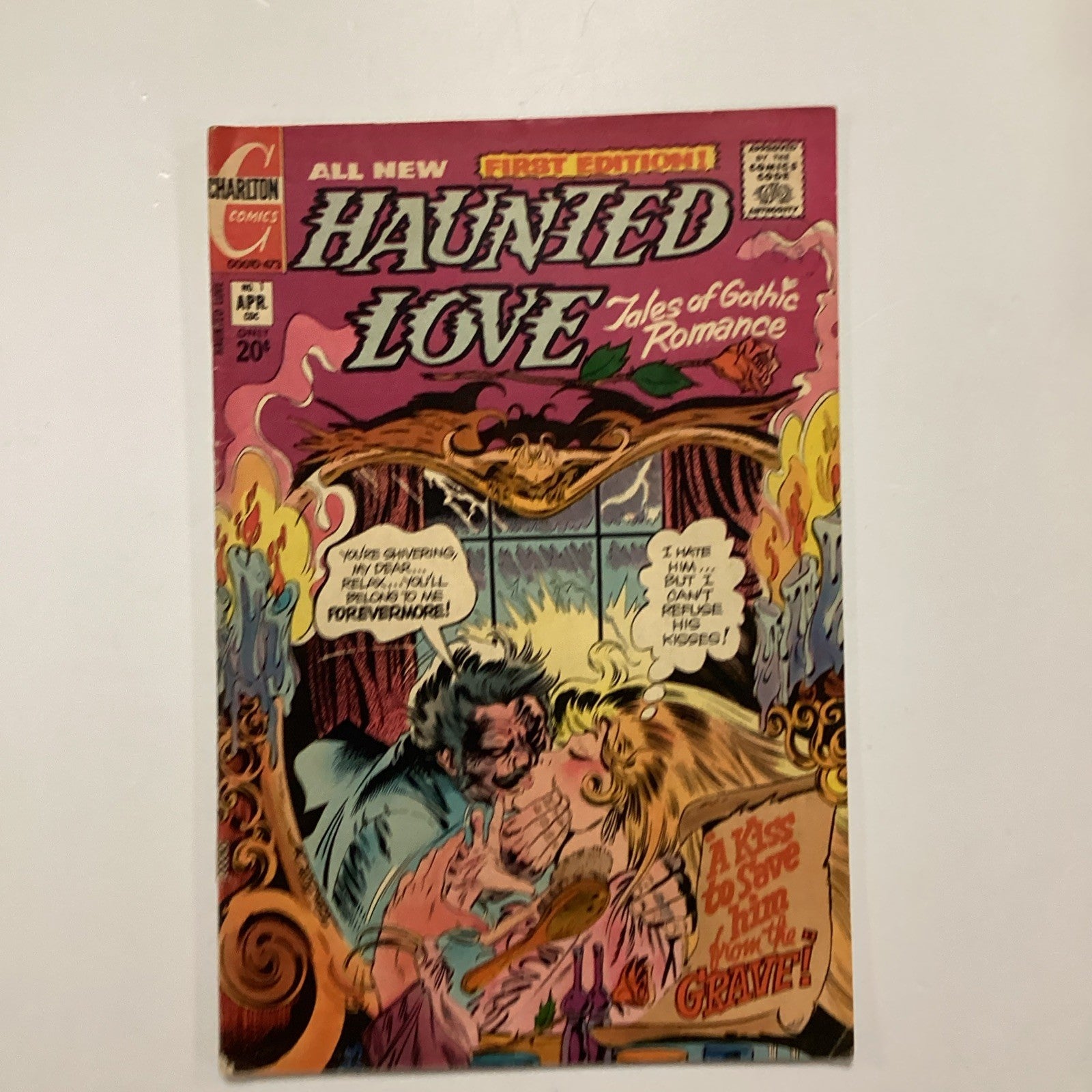 Haunted Love #1 1973 VG Charlton Comics Pence Stamp0
