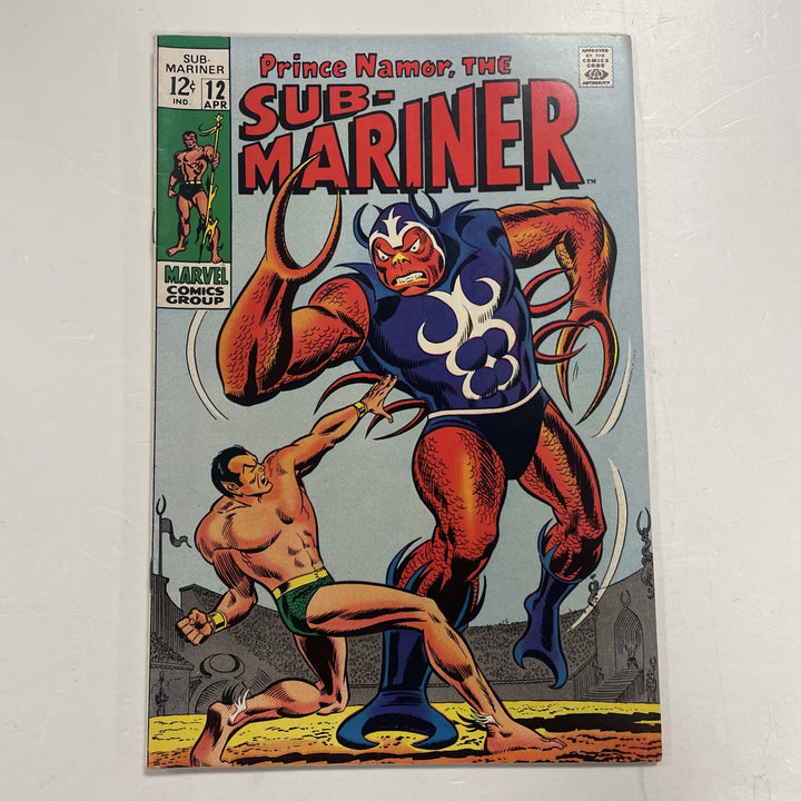 Sub-mariner #12 1969 VF- Origin Of The Serpent Crown Pence Stamp0