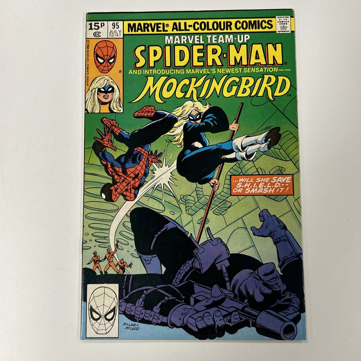 Marvel Team-up Spider-man #95 1980 FN+ 1st Appearance of Mockingbird Pence Copy