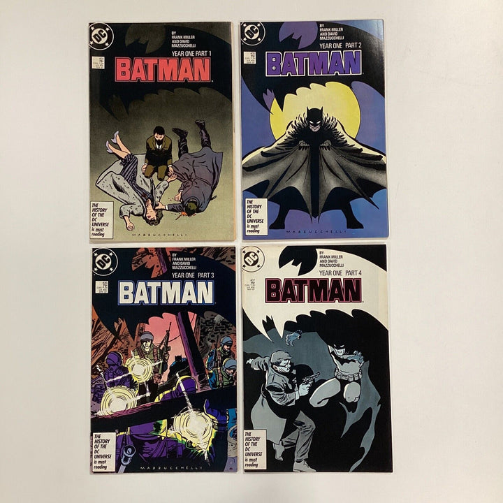 Batman Year One Parts 1-4 #404 #405 #406 #407 1987 VF Complete Set