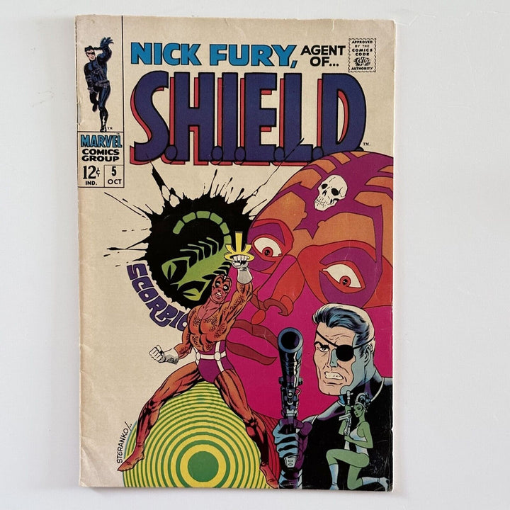 Nick Fury Agent of S.H.I.E.L.D #5 VG/FN 1968 Classic Steranko Cover