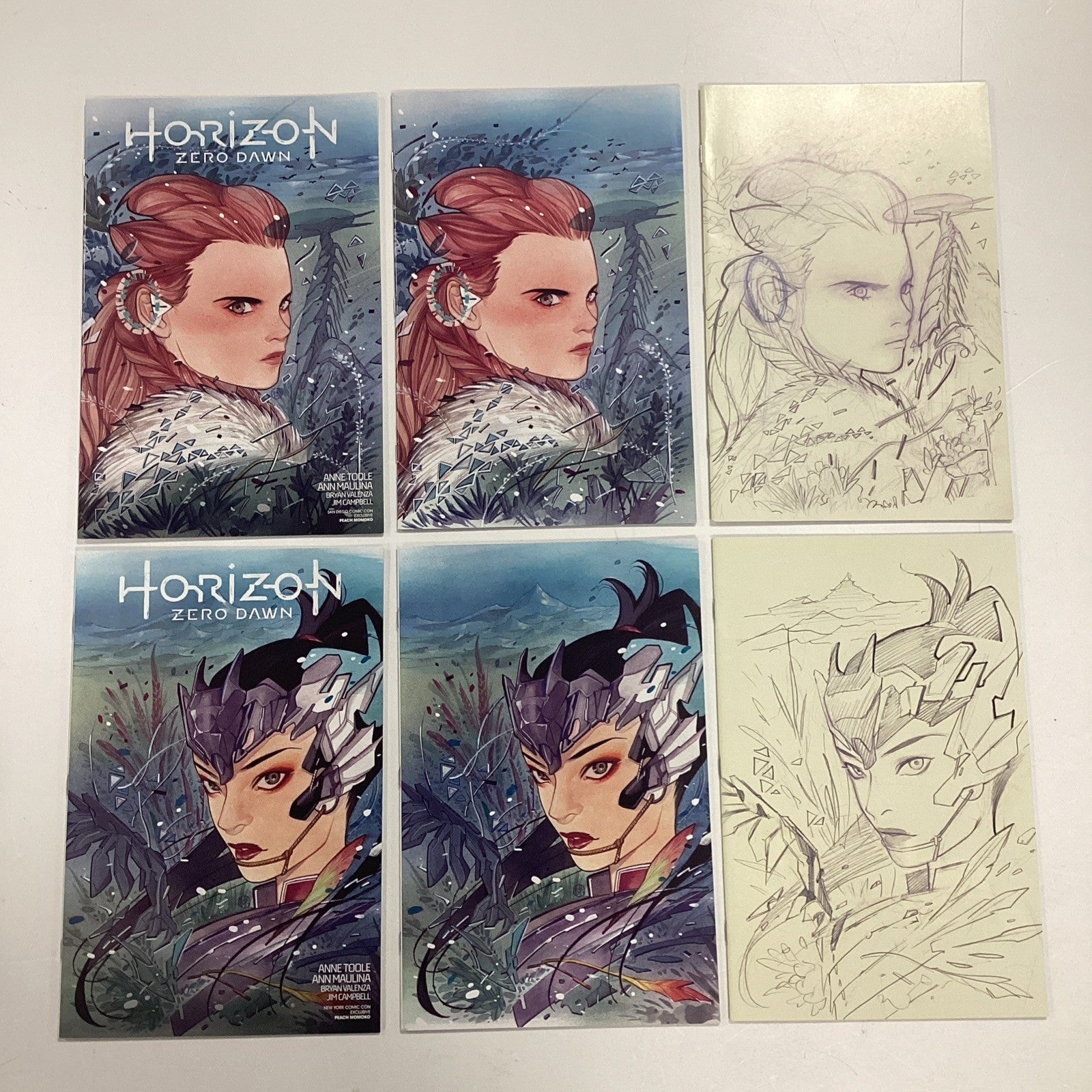 Horizon Zero Dawn #1 2020 NM 6x Peach Momoko NYCC & SDCC Trade, Virgin & Sketch0