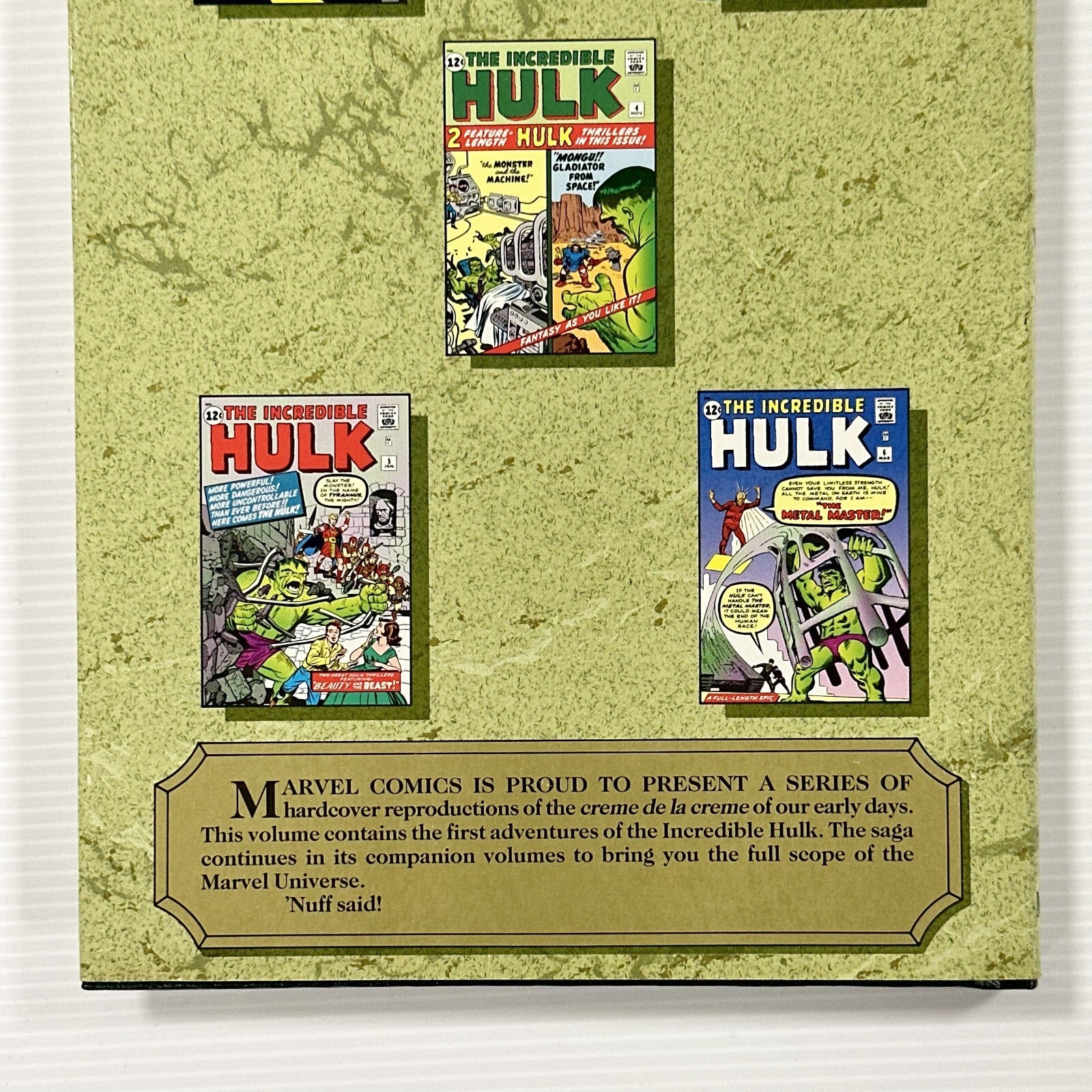 Marvel Masterworks Vol 8 - Incredible Hulk 1-6 Hardcover with Dust Jacket6
