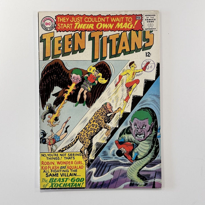 DC Teen Titans #1 VG/FN 1966 Cent Copy Pence Stamp