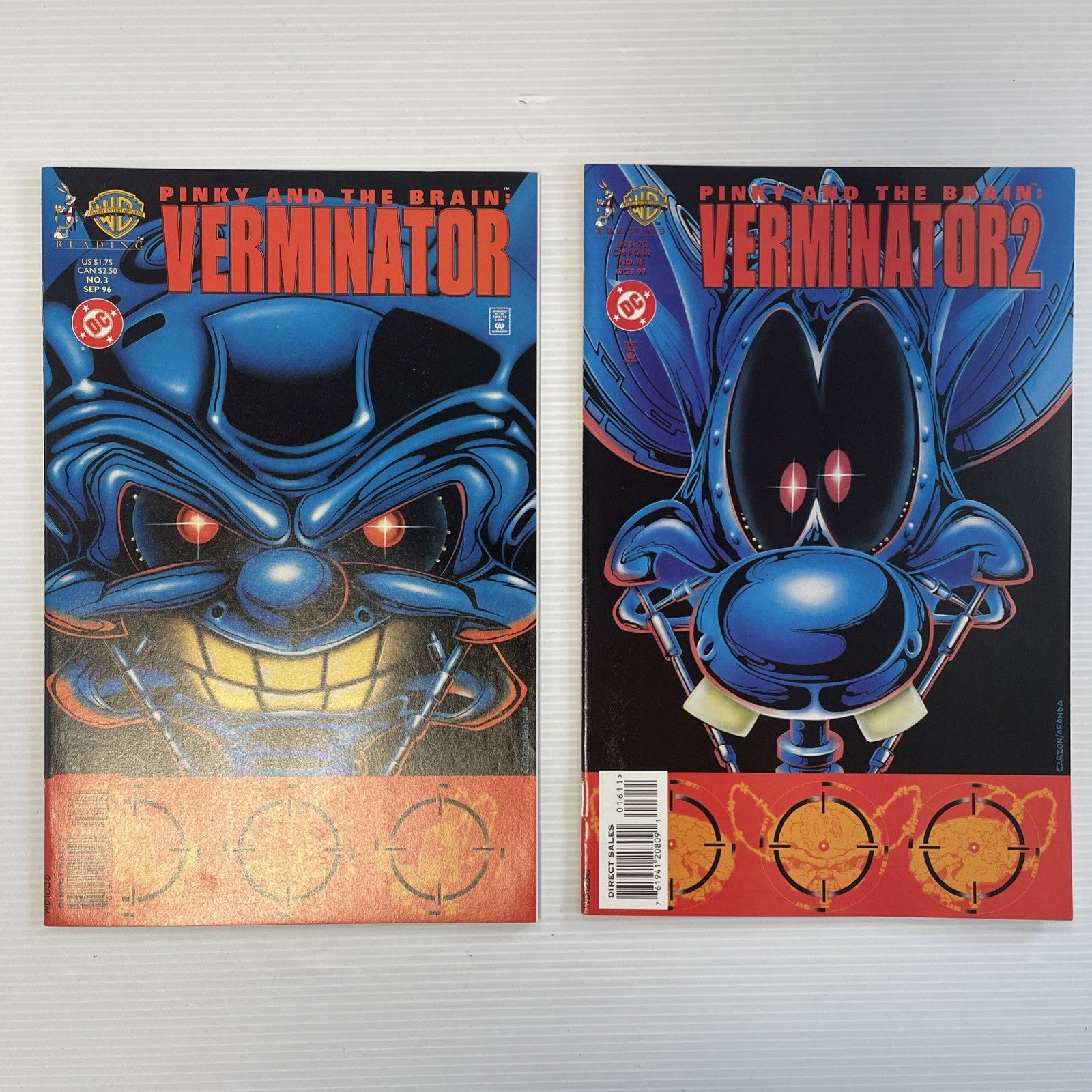 Pinky and the Brain #3 & #16 1996 1997 VF/NM Terminator Homage Covers0