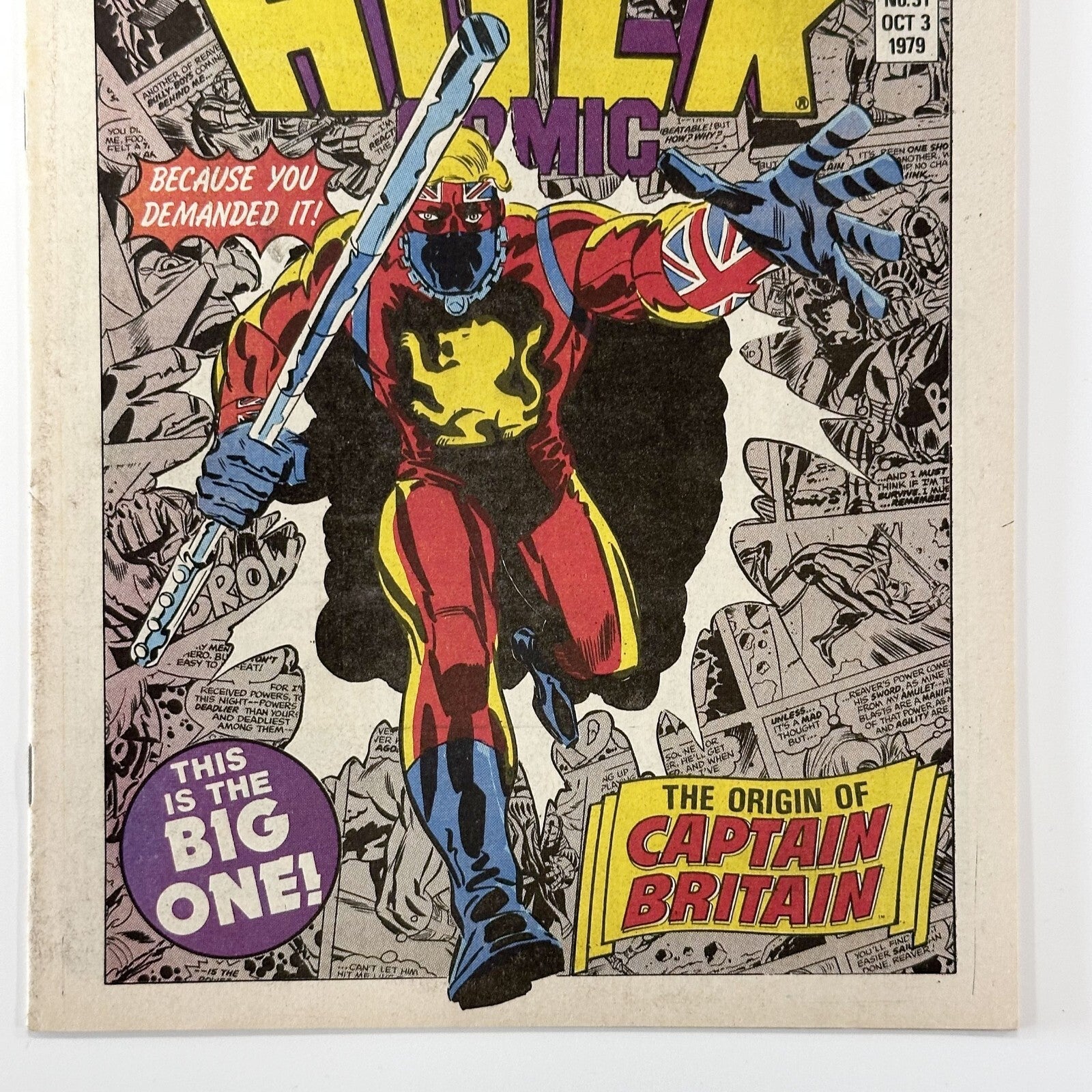 Hulk #31 1979 FN/VF Captain Britain Origin British weekly Magazine **see descrip2