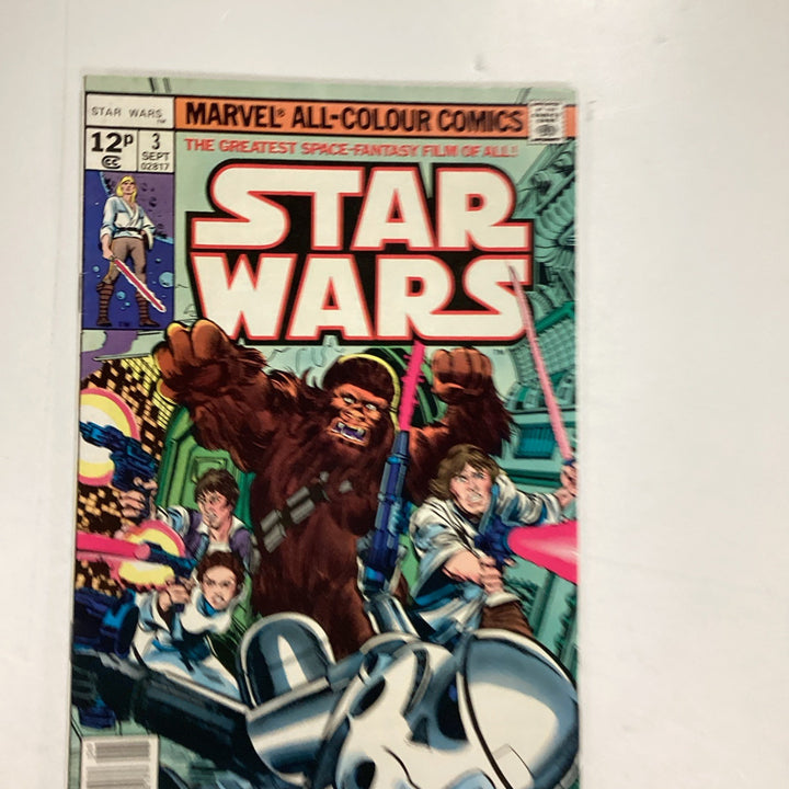 Star Wars No #3 1977 FN- 1st Cover Appearance of Han Solo & Chewbacca Pence Copy0