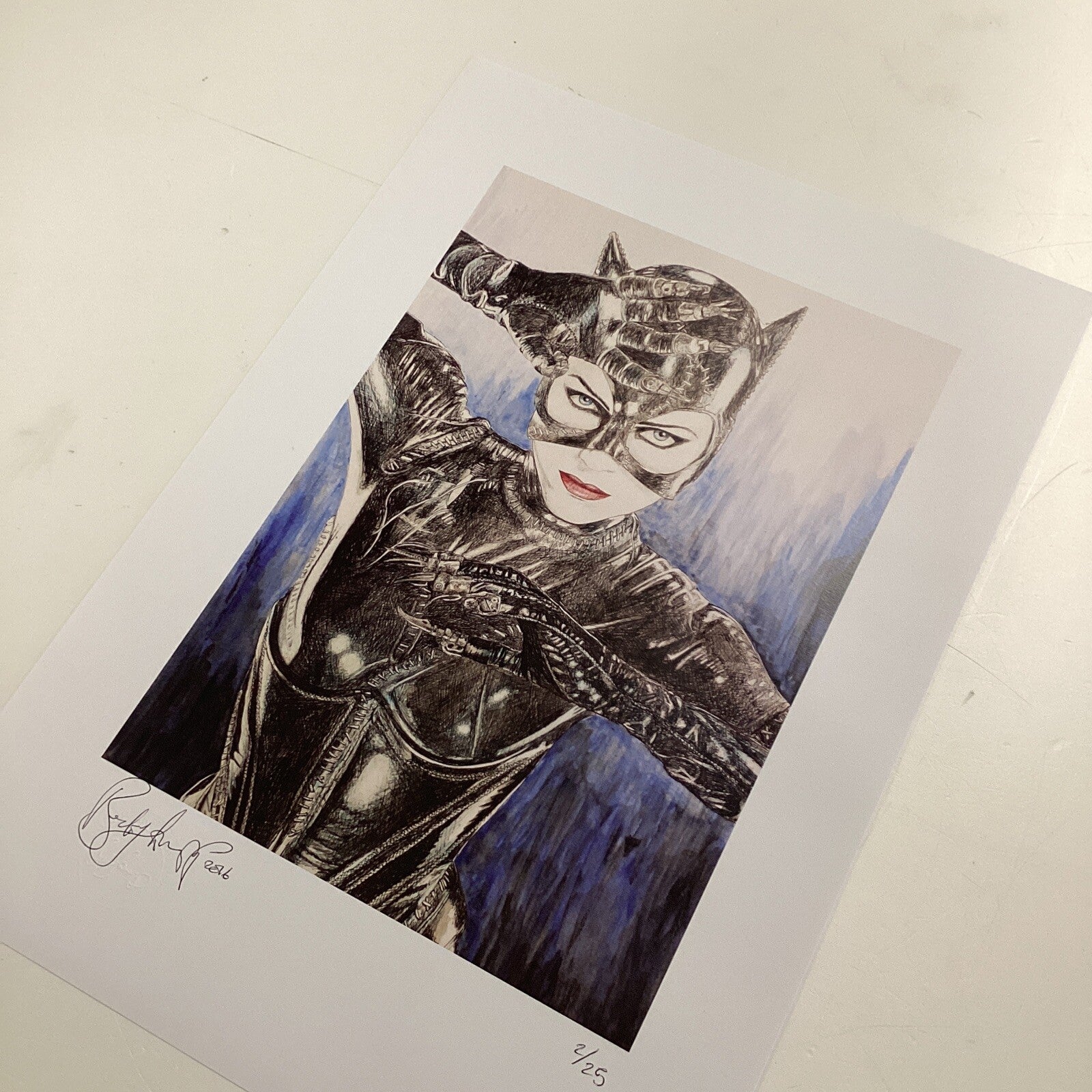 Catwoman Signed Art Print by Becky Knapp7