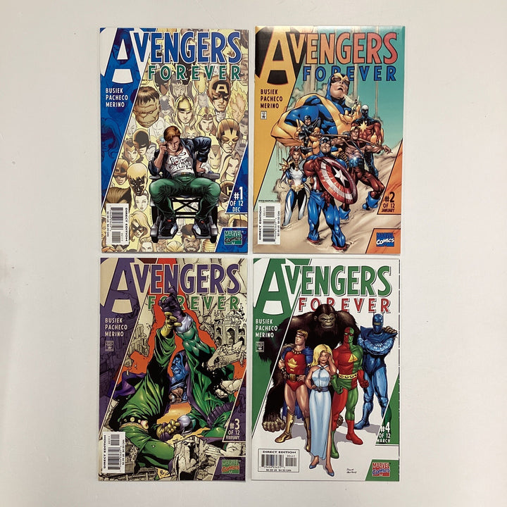 Avengers Forever #1-12 1998 Approx VF to VF/NM  Complete Set **4 variants of #40