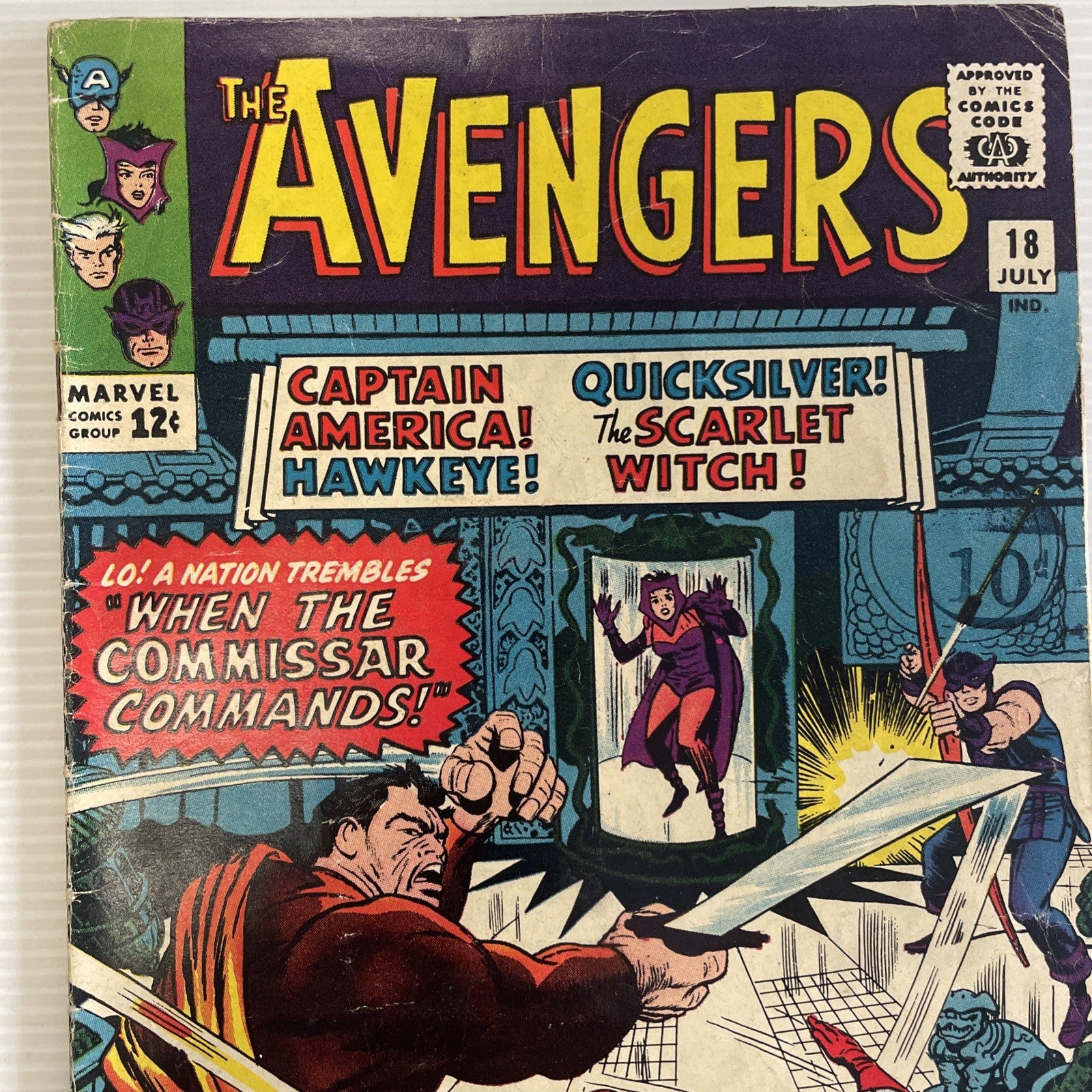 Avengers #18 1965 VG Pence Stamp1