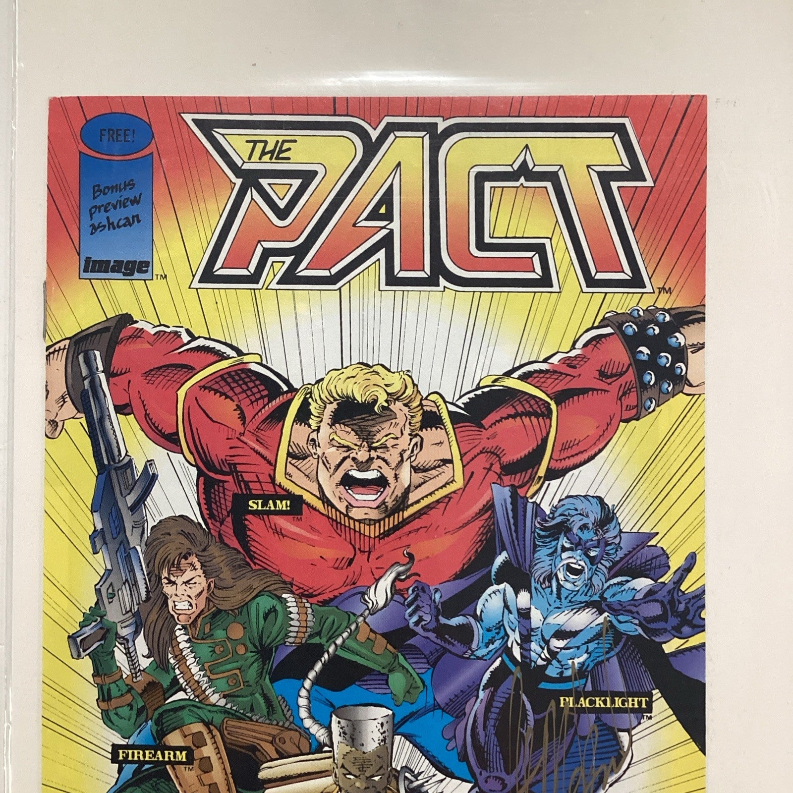 The Pact: Bonus Preview Ashcan 1993 Signed Lopez & Woz with CoA Image Comics2