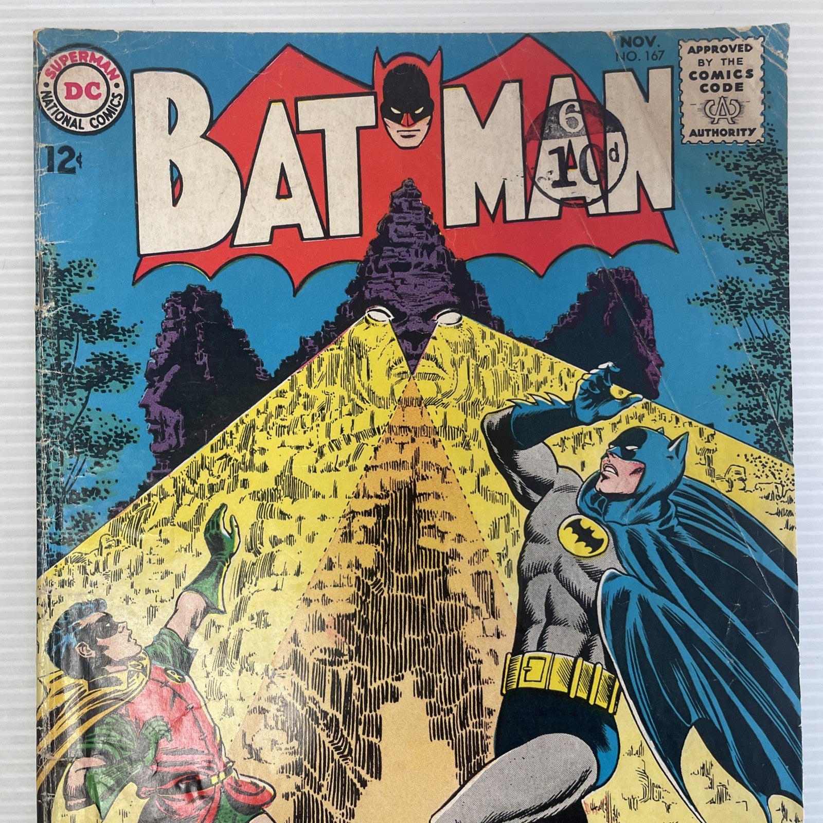 Batman #167 1964 GD Pence Stamp **Staining inside covers & first few pages1