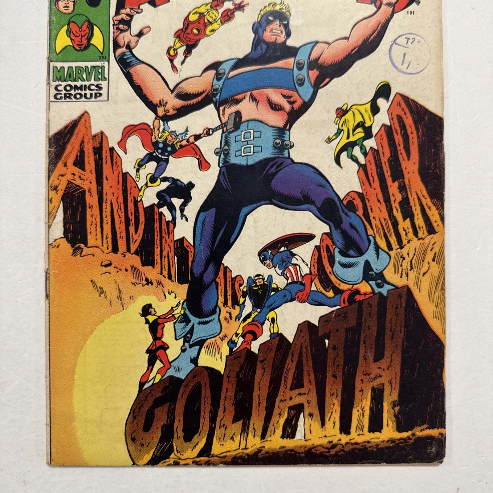 Avengers #63 1969 VG Clint Barton Becomes Goliath Pence Stamp2