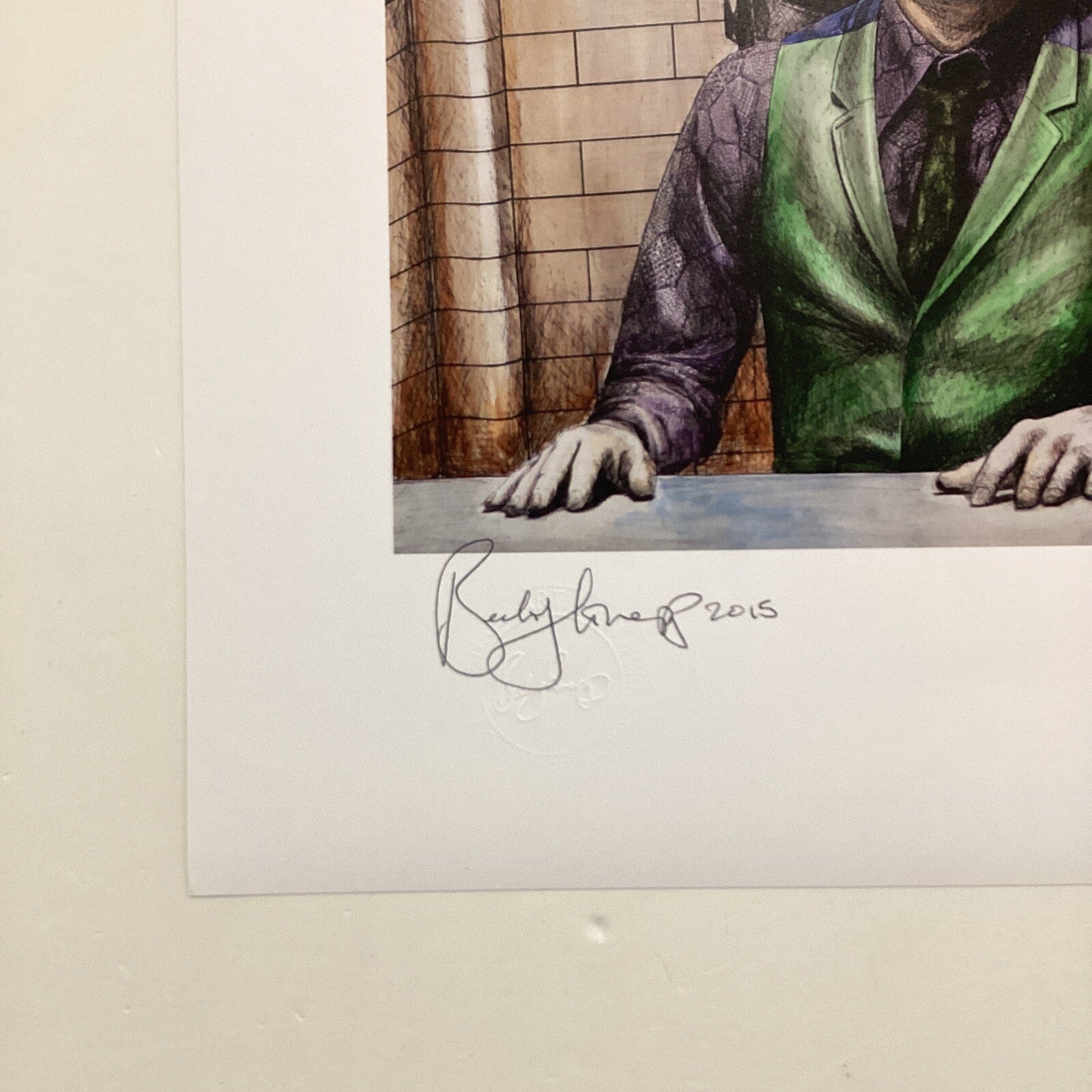 The Dark Knight: Batmans Interrogation Signed Art Print by Becky Knapp6