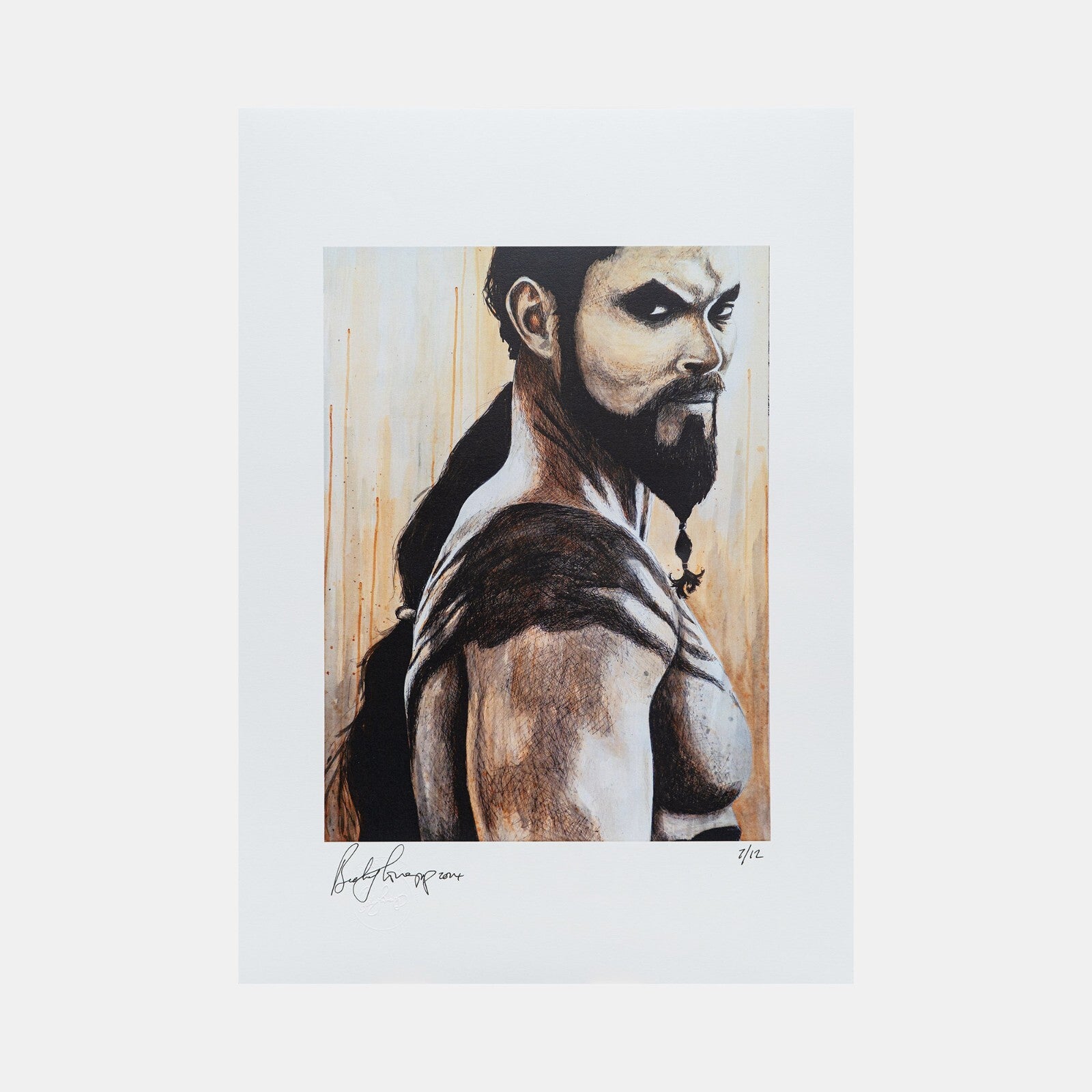 Khal Drogo Signed Art Print by Becky Knapp0
